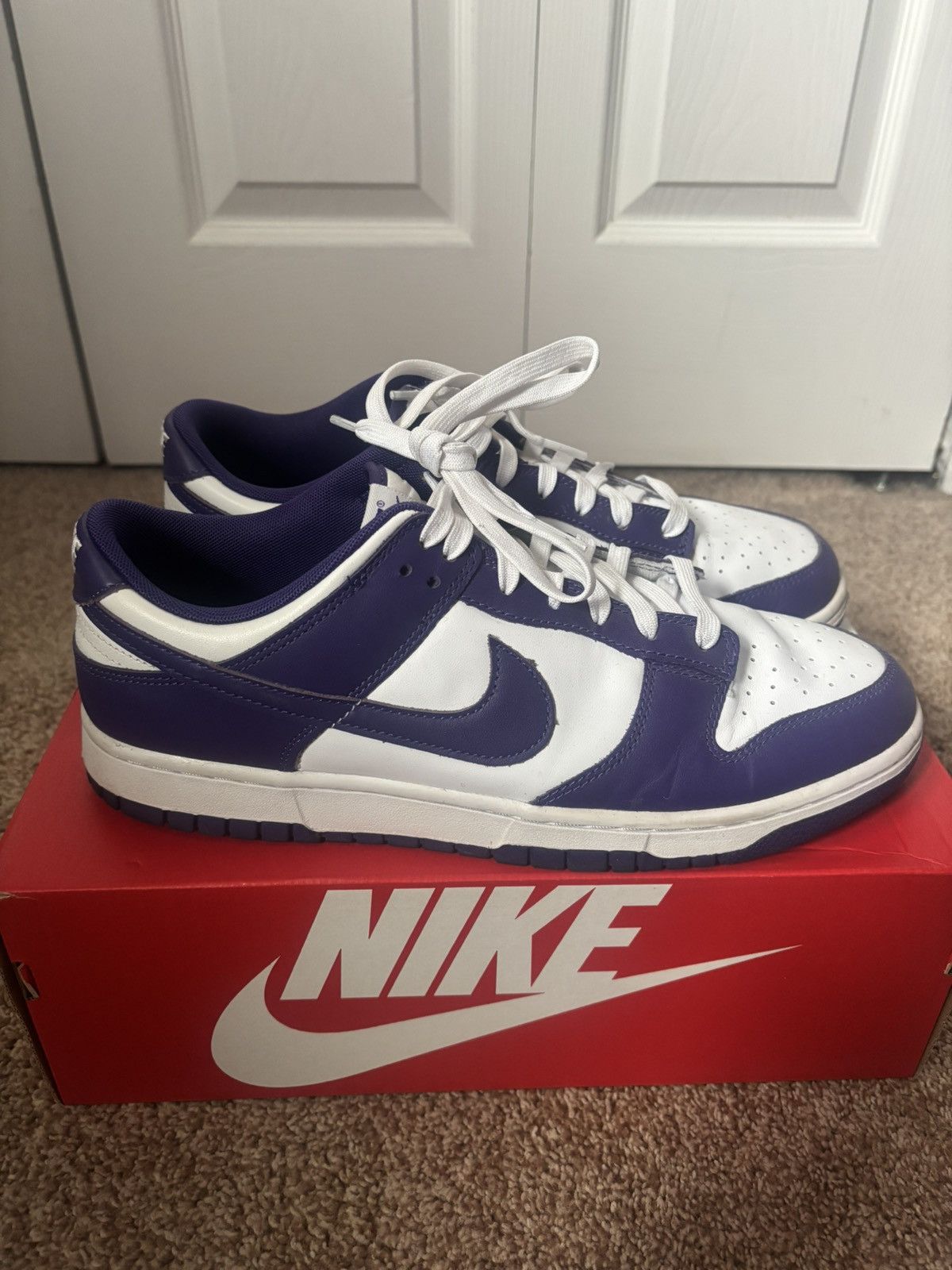Nike Nike Dunk Low Championship Purple Size US 11 / EU 44 - 3 Thumbnail