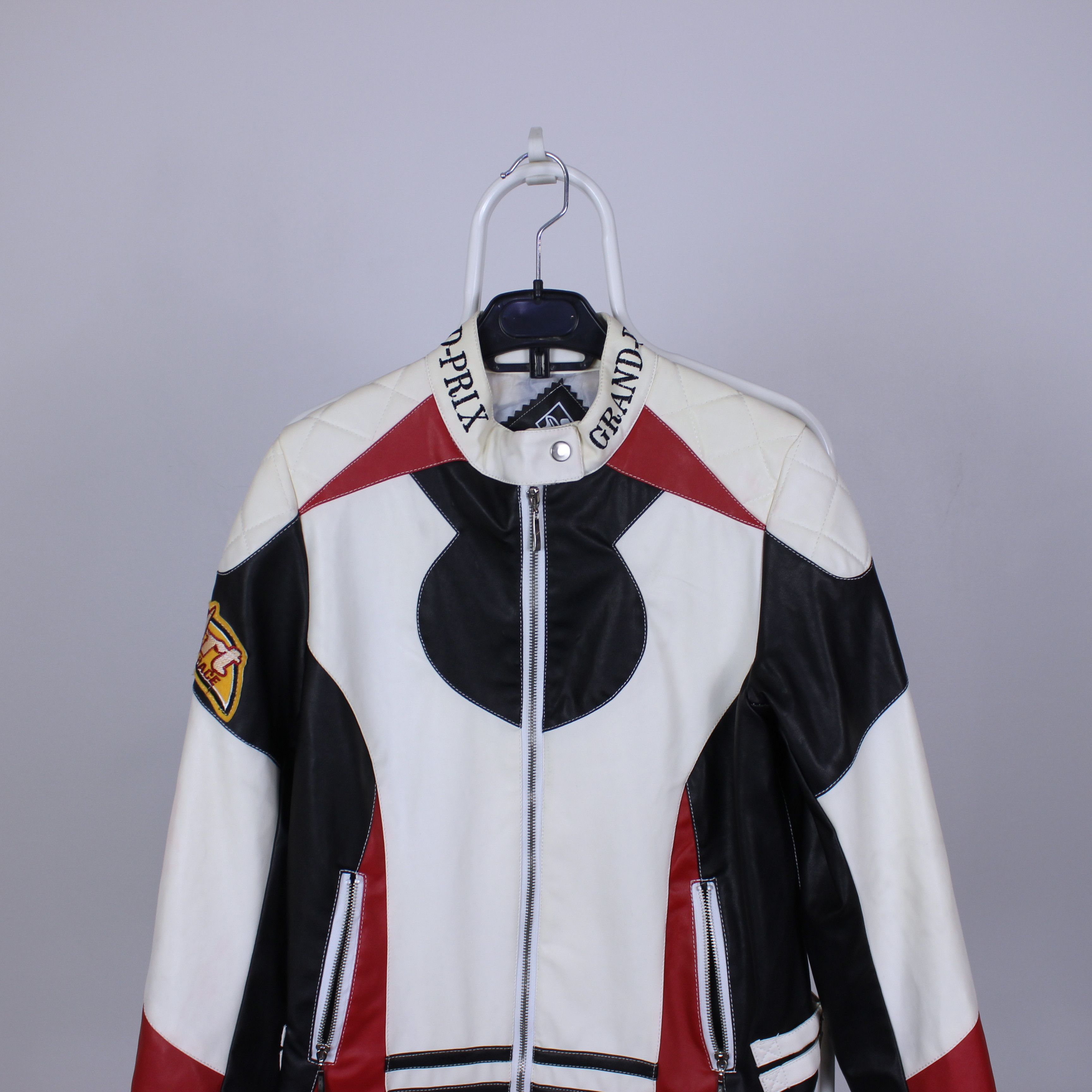 NASCAR Vintage Wonder Team Grand Prix Y2K Racing Leather Jacket Size M / US 6-8 / IT 42-44 - 3 Thumbnail