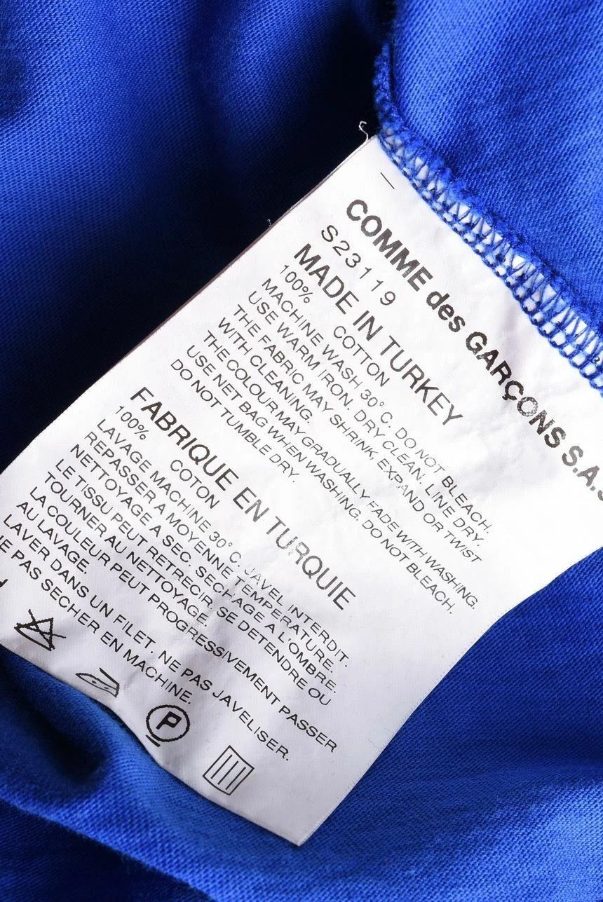Comme des Garcons Comme des Garcons SHIRT Long Sleeve T-Shirt Blue Size M Size US M / EU 48-50 / 2 - 4 Thumbnail