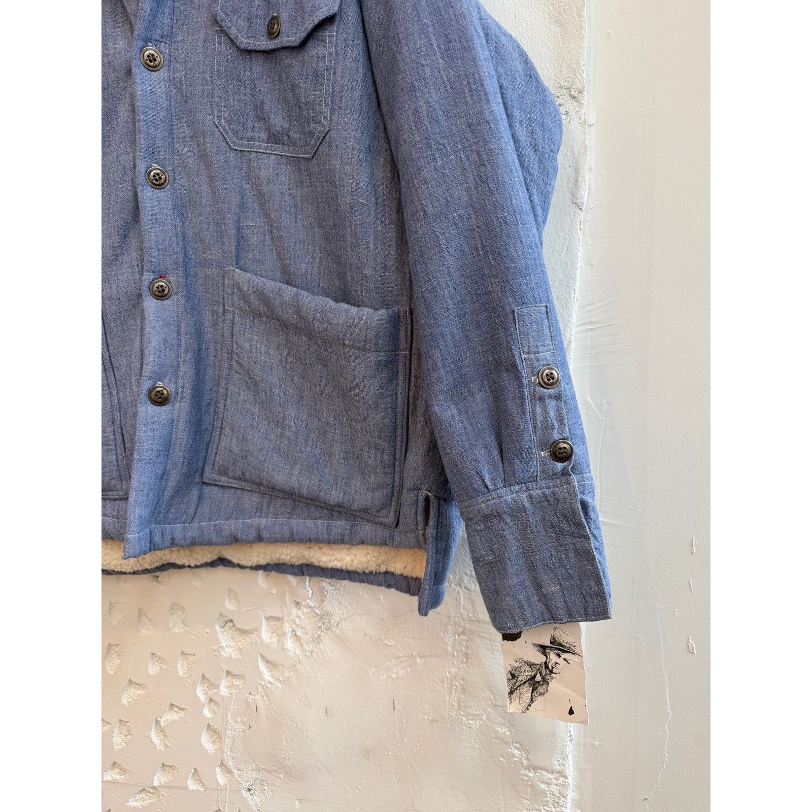 Greg Lauren Greg Lauren SAMPLE Chambray Sherpa Jacket Size US L / EU 52-54 / 3 - 2 Thumbnail