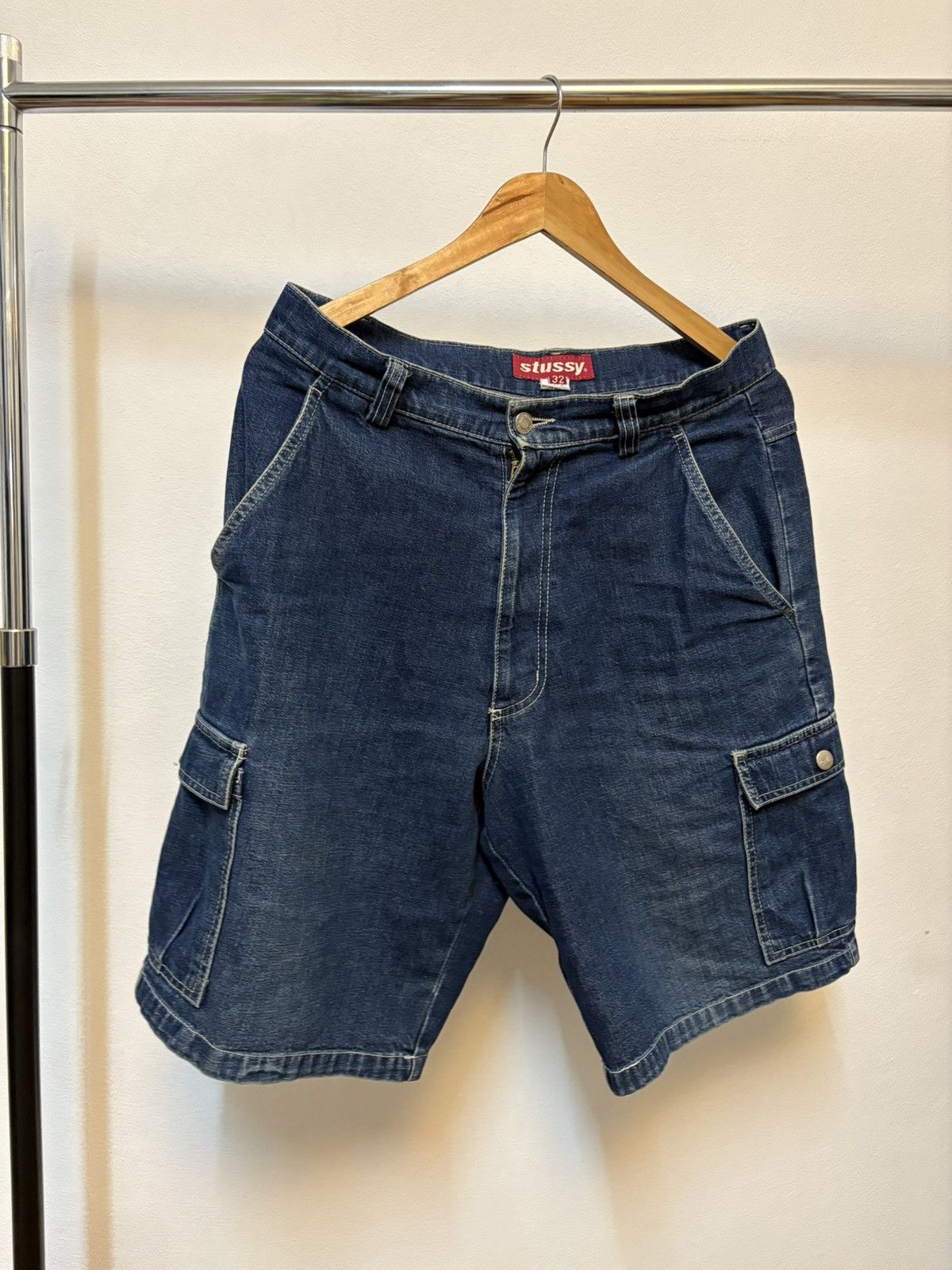 Other Vintage Stussy Short denim pant Size US 32 / EU 48 - 1 Thumbnail