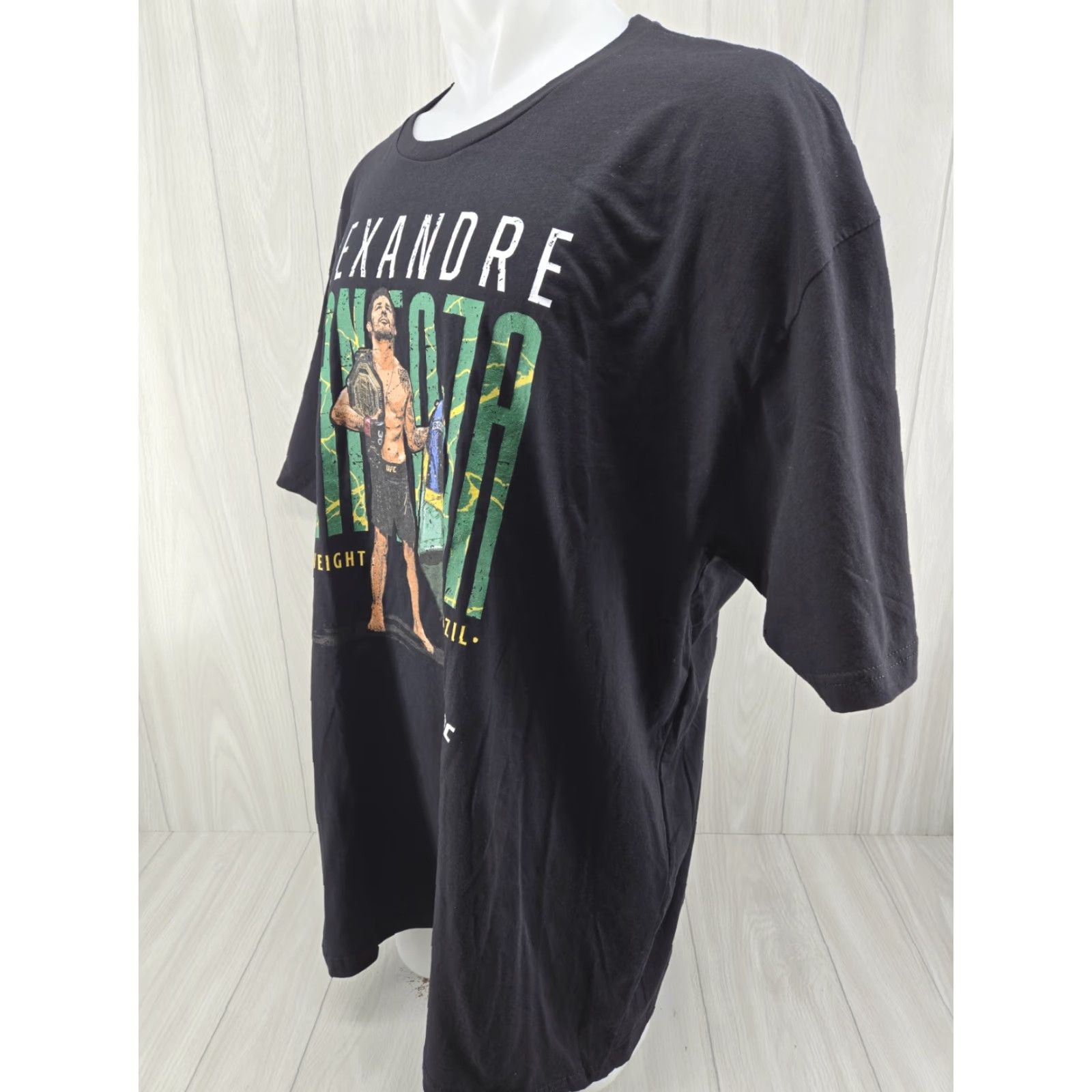Vintage Alexandre Pantoja The Cannibal T-Shirt 4XL Black Unisex Adults Short Sleeve Round Neck Graphic Print 500 Level Gildan 5000 MMA Shirt Size US XXL / EU 58 / 5 - 4 Thumbnail