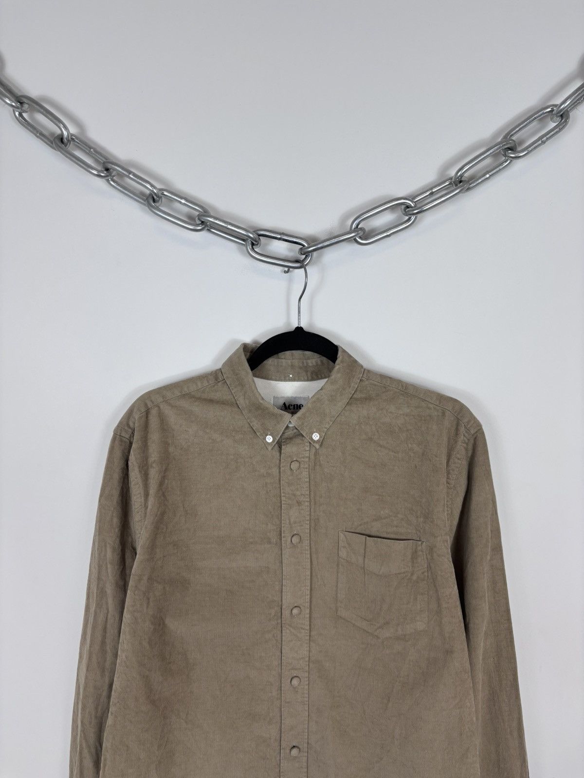 Acne Studios Acne Studios Isherwood Corduroy Velvet Long Sleeve Shirt Size US M / EU 48-50 / 2 - 2 Thumbnail