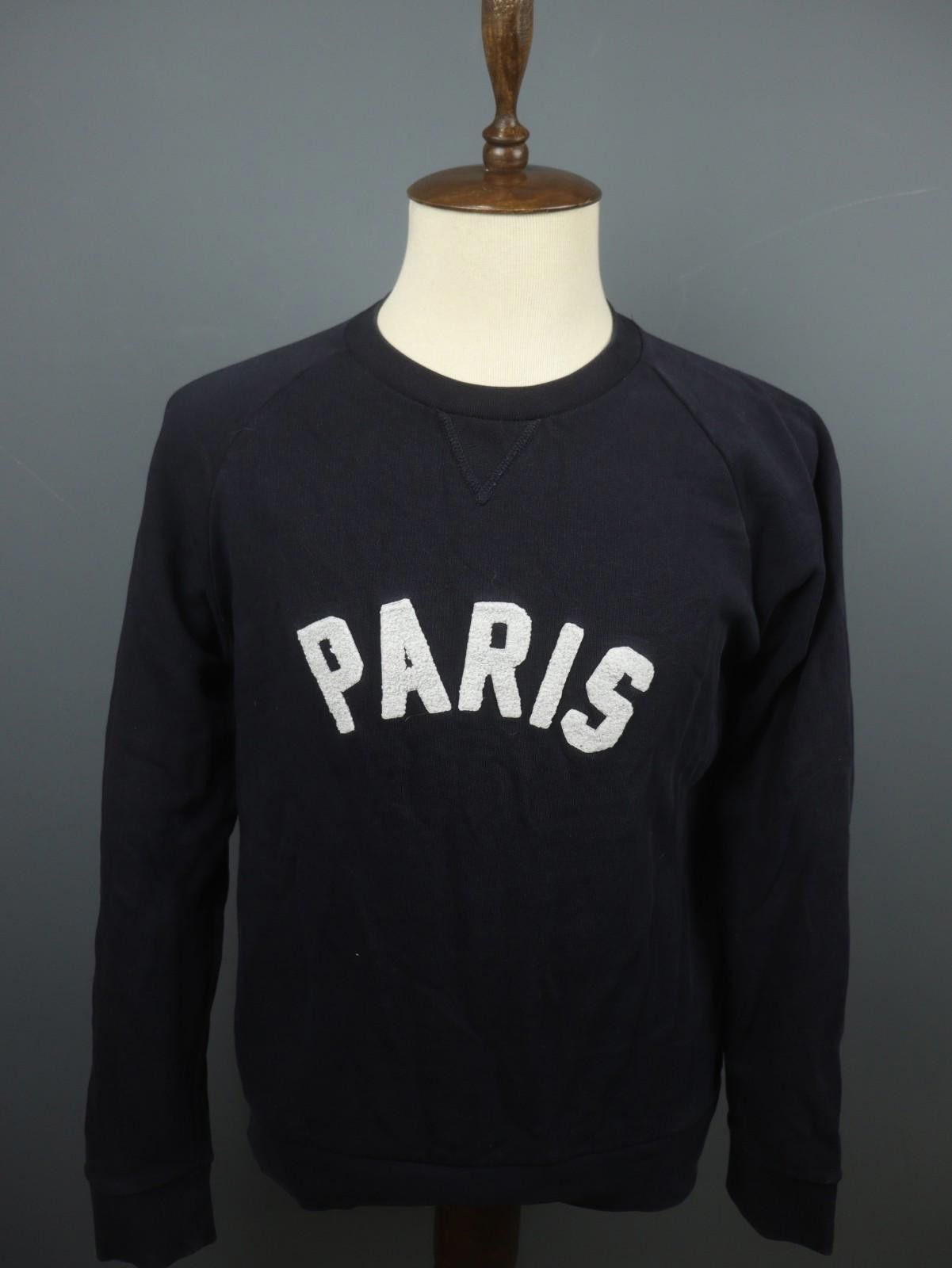Sandro Sandro Navy Crew Neck Ribbed Pullover Sweatshirt Size XL Size XL / US 12-14 / IT 48-50 - 1 Thumbnail