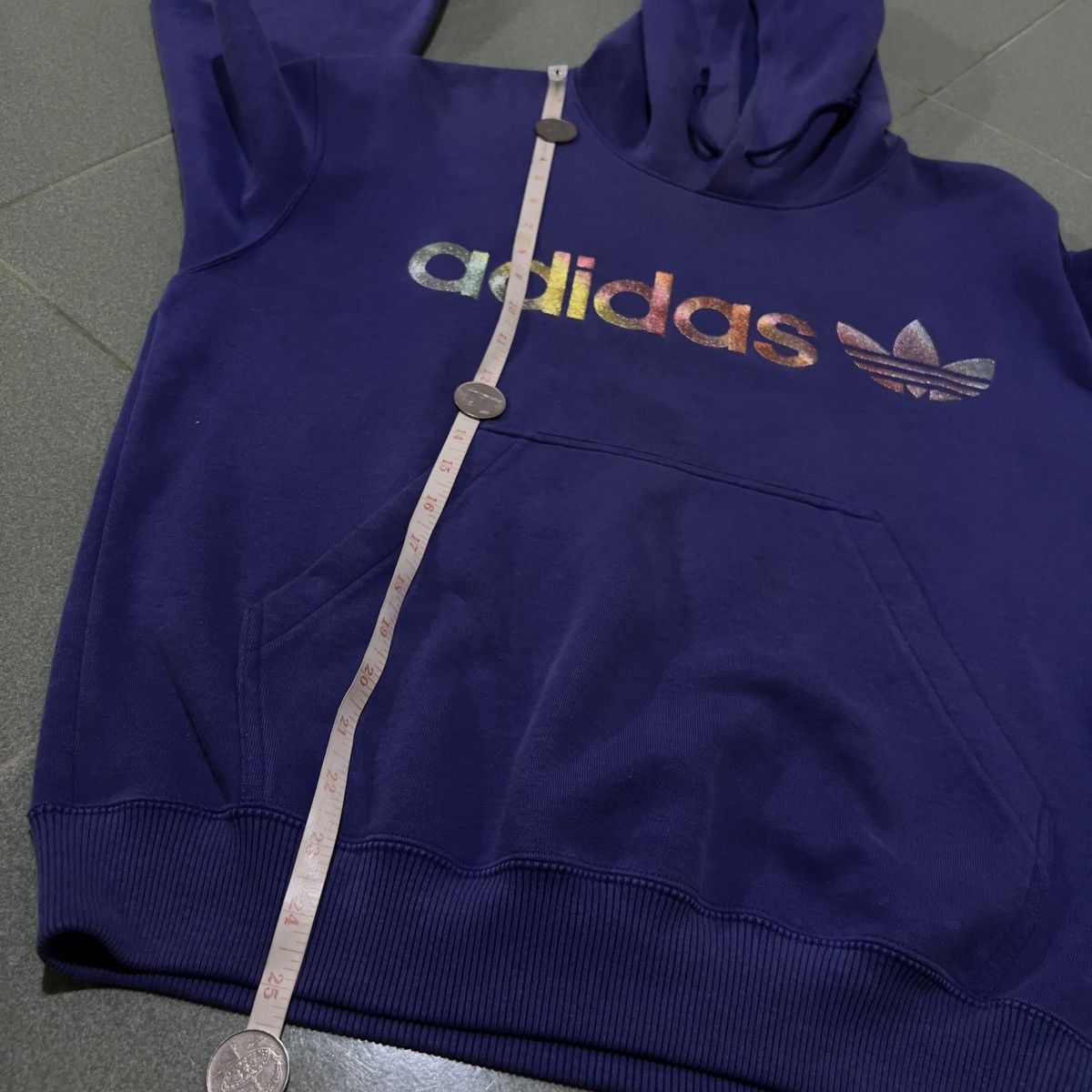 Adidas Adidas Hoodie Rainbow spellout Size US M / EU 48-50 / 2 - 11 Thumbnail