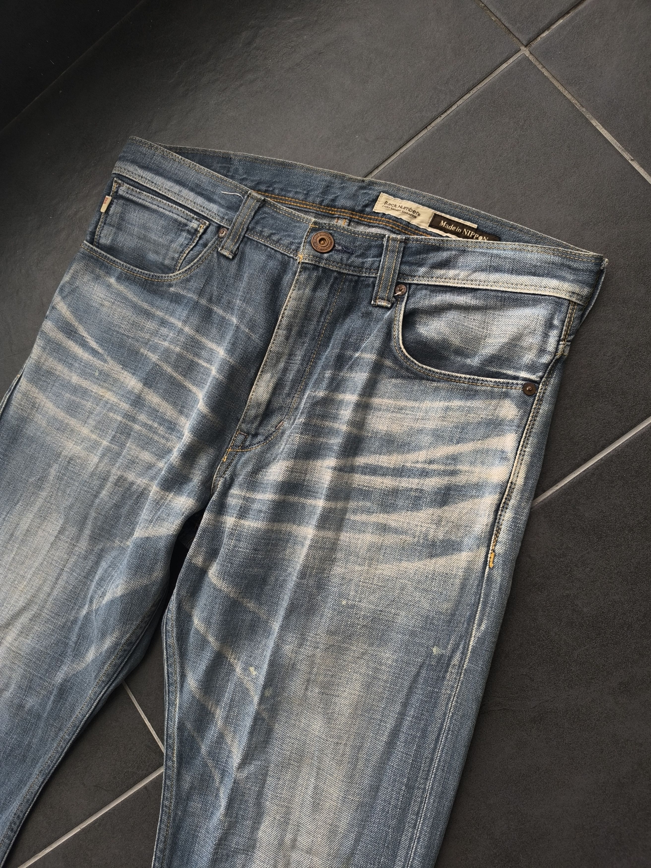 If Six Was Nine × Japanese Brand × Le Grande Bleu (L.G.B.) FLARE JEANS BUCKLE BACK NUMBER JEANS Size US 34 / EU 50 - 3 Thumbnail