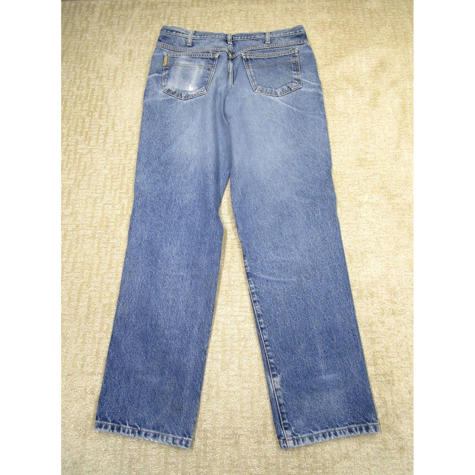 Denime Cinch Jeans Men 36x34 Blue Tapered Western Pants Dark Wash Denim Faded Rodeo Shirt Size US 36 / EU 52 - 3 Thumbnail