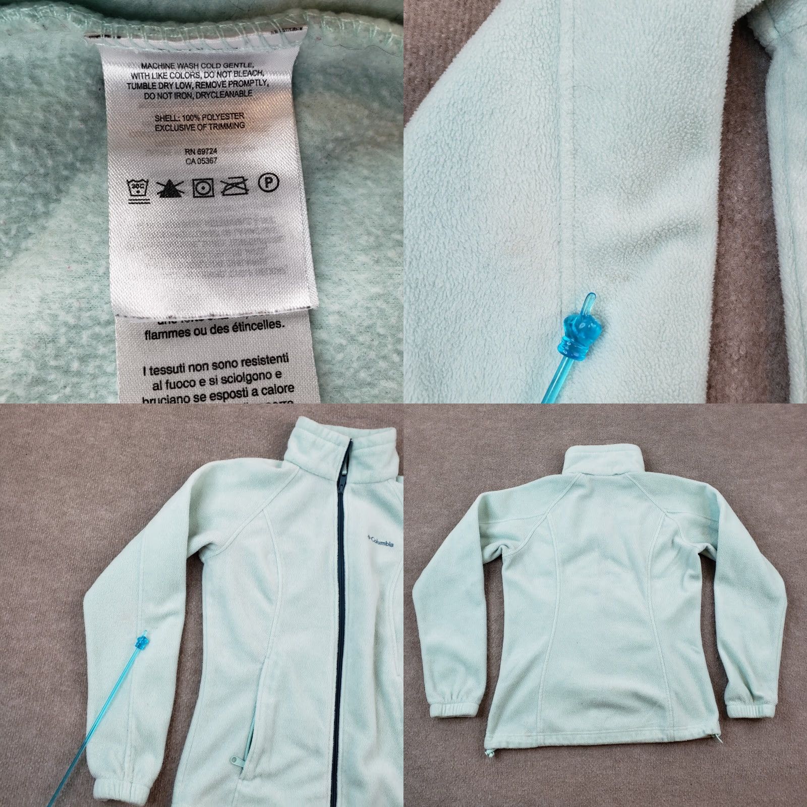 Vintage Columbia Fleece Jacket Womens Small Blue Mid-Length Full Zip Size S / US 4 / IT 40 - 8 Thumbnail