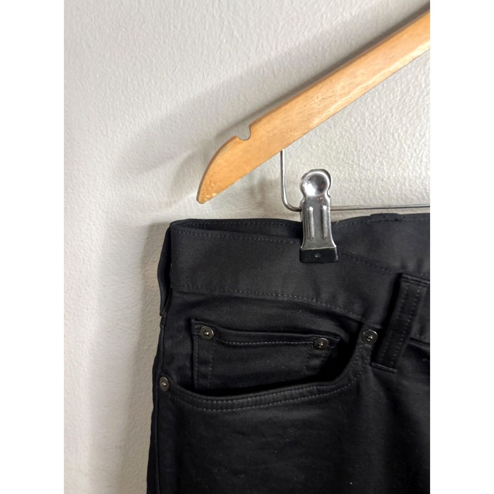 Banana Republic Banana Republic Traveler Jeans Mens 38x34 Black Slim Tapered Denim Stretch Pants Size US 38 / EU 54 - 2 Thumbnail