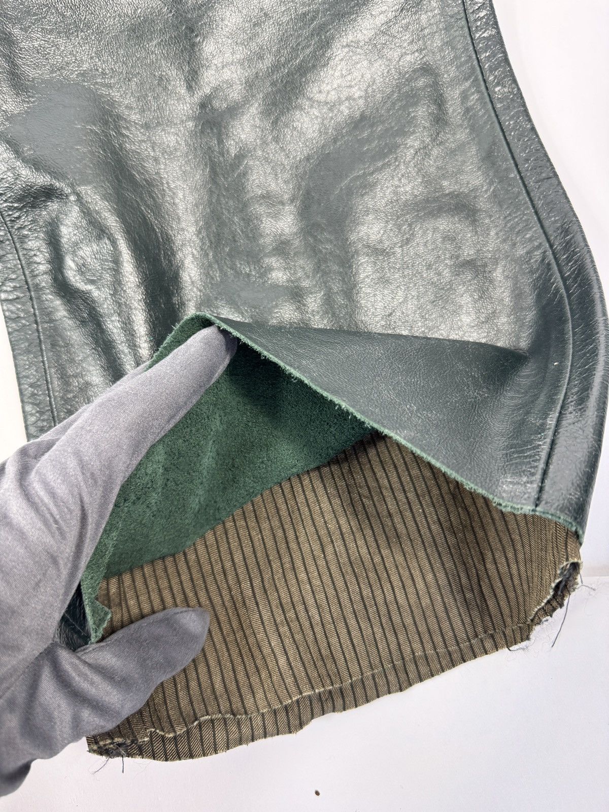 Enfants Riches Deprimes LONG NIGHT LEATHER PANTS DEEP GREEN Size US 34 / EU 50 - 8 Thumbnail