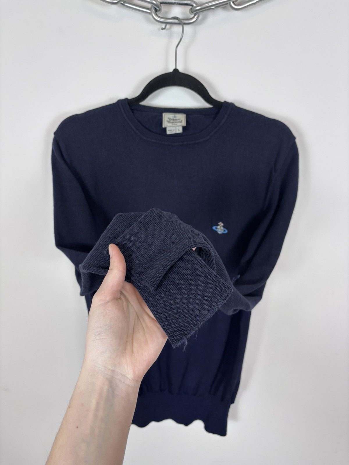 Vivienne Westwood Vivienne Westwood Men’s Navy Blue Wool Sweater Jumper Size US L / EU 52-54 / 3 - 5 Thumbnail