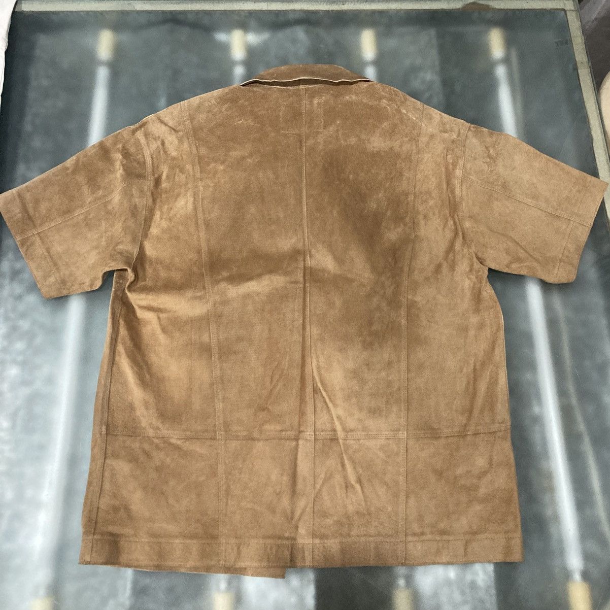 Japanese Brand Japanese Archive Pig Suede Street Leather Shirt Size US S / EU 44-46 / 1 - 6 Thumbnail