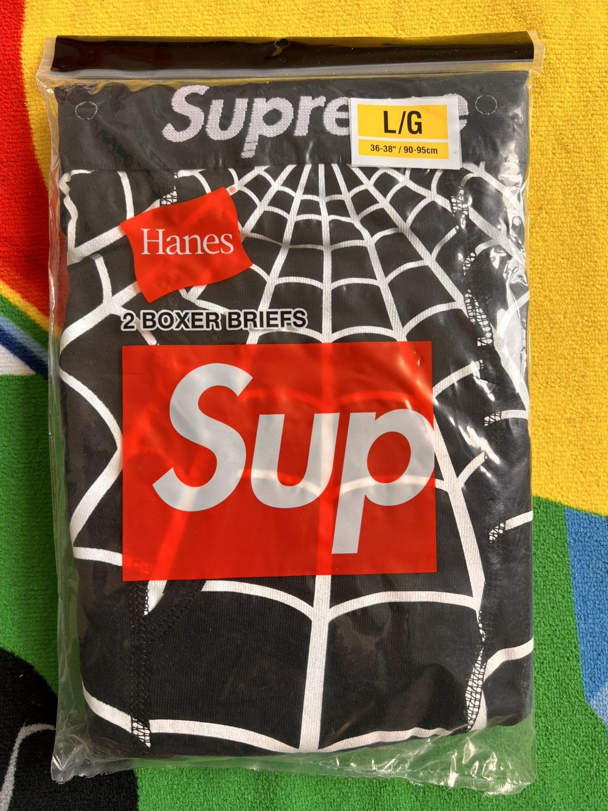 Supreme L Supreme x Marvel Spider-Man Web Boxer Briefs hanes Black Size US 34 / EU 50 - 1 Thumbnail