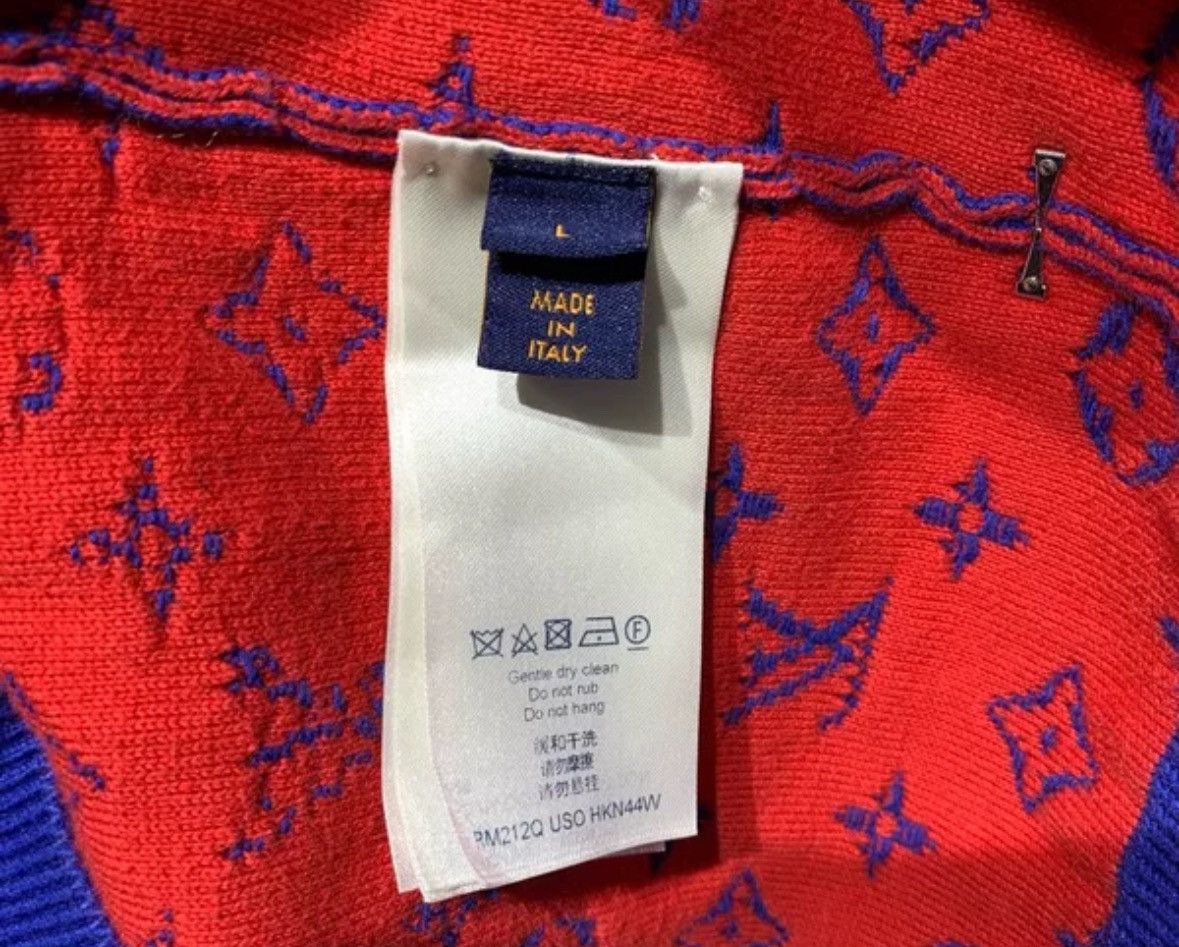 Louis Vuitton LOUIS VUITTON Red blue gradient knitted sweater Size US L / EU 52-54 / 3 - 8 Thumbnail