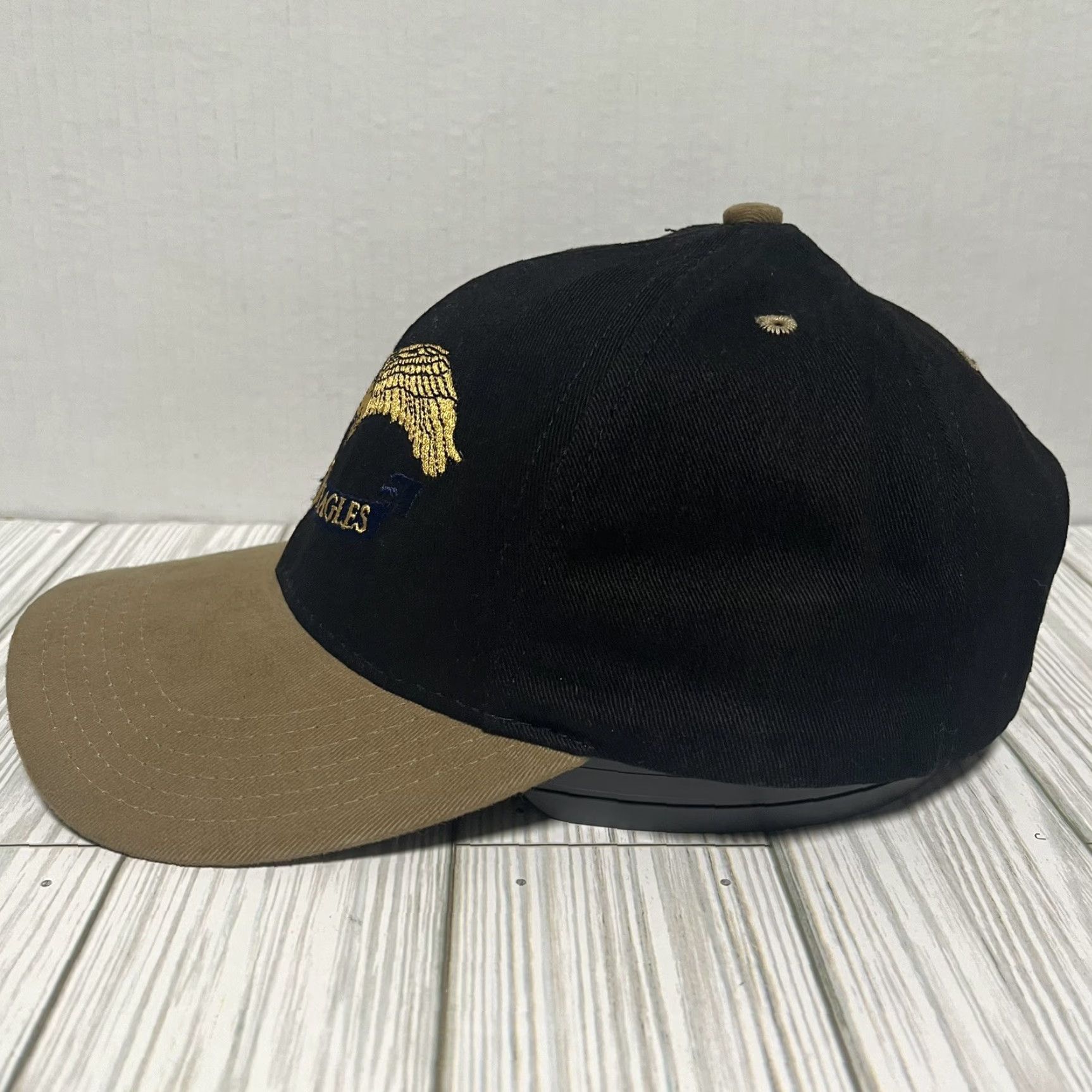 Vintage VINTAGE NRA Hat Cap Snap Back Golden Eagles USA Made Black Cotton Knit Men One Size Adjustable Size ONE SIZE - 4 Thumbnail