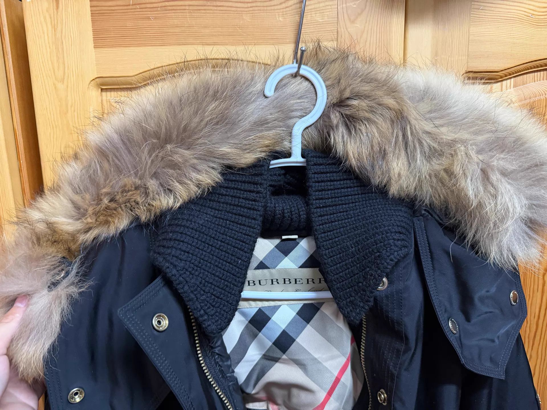 Burberry Burberry 8 Mid Hooded Down Jacket Gray Fur Belt Size M / US 6-8 / IT 42-44 - 5 Thumbnail