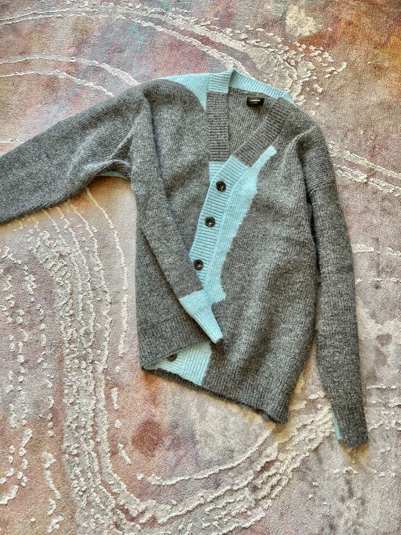 Undercover UNDERCOVER Patchwork V-Neck Wool Sweater Intricately Geomet Size US XL / EU 56 / 4 - 2 Thumbnail
