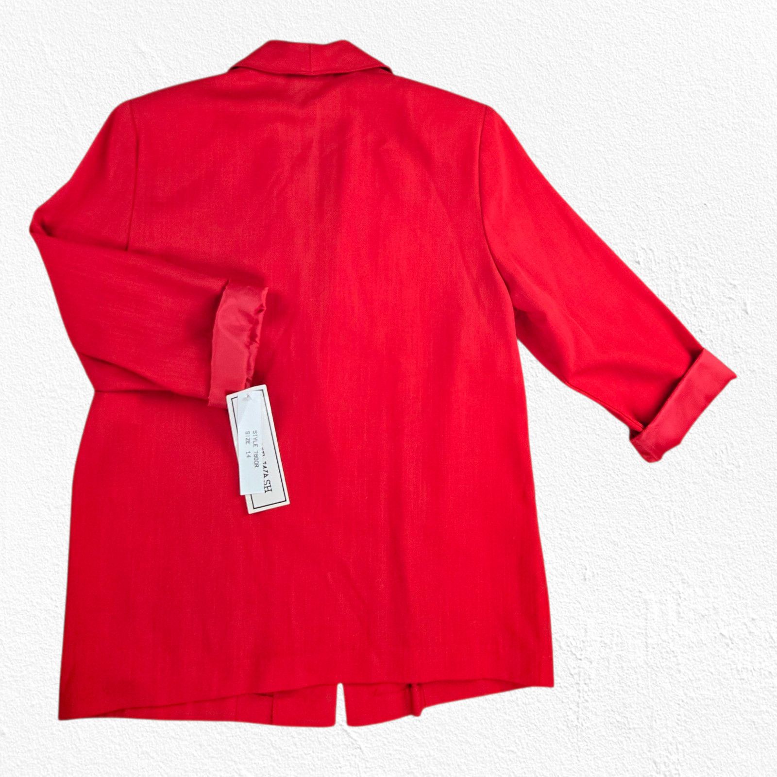 Vintage 1980s Vintage Red Power Suit Jacket Blazer Size 14 Size XL / US 12-14 / IT 48-50 - 10 Thumbnail