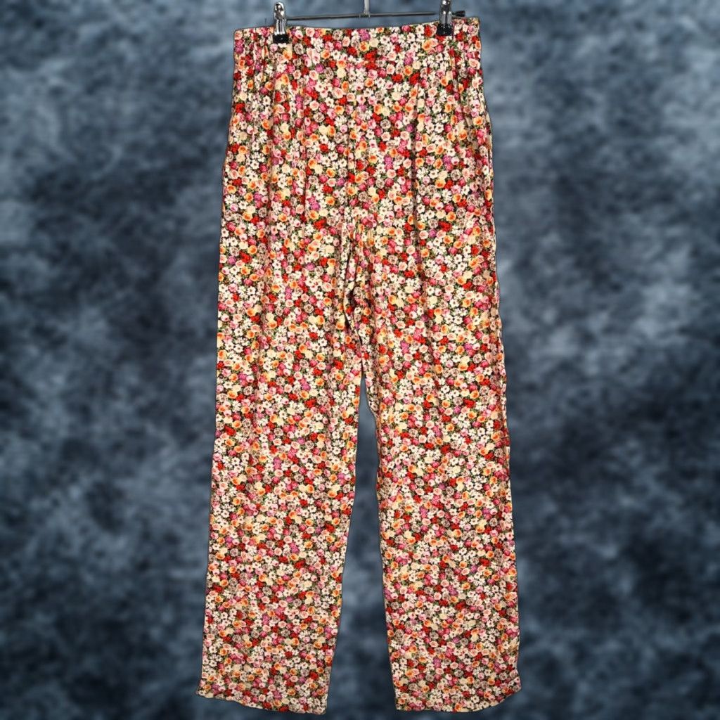 Mango Mango Womens Floral Trousers High-Waist Size 6 Multicolor Viscose & Polyester Size 28" / US 6 / IT 42 - 1 Thumbnail