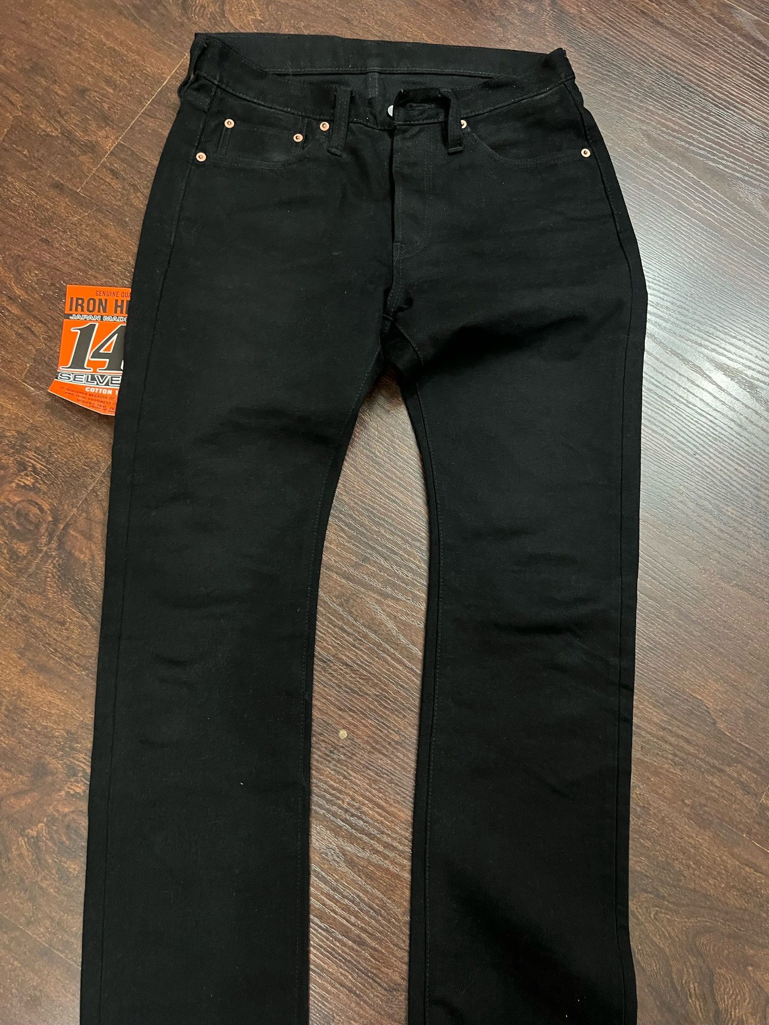 Iron Heart IRON HEART 14OZ JEANS BLACK SELVEDGE 555 W32 L36 NEVER WORN Size US 32 / EU 48 - 4 Thumbnail