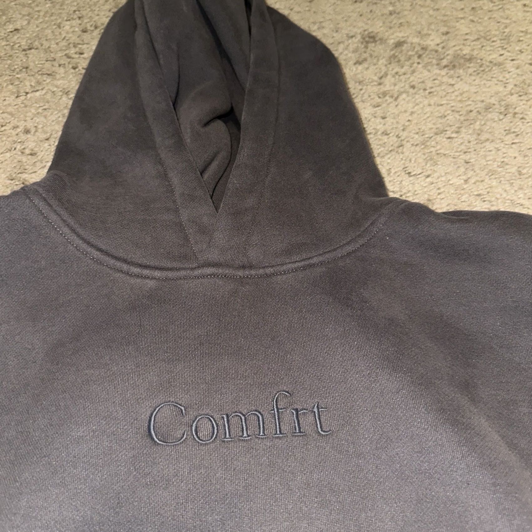 Logo 7 Comfrt Hoodie Mens Large Pullover Fleece Embroidered Logo Gray Size US L / EU 52-54 / 3 - 2 Thumbnail