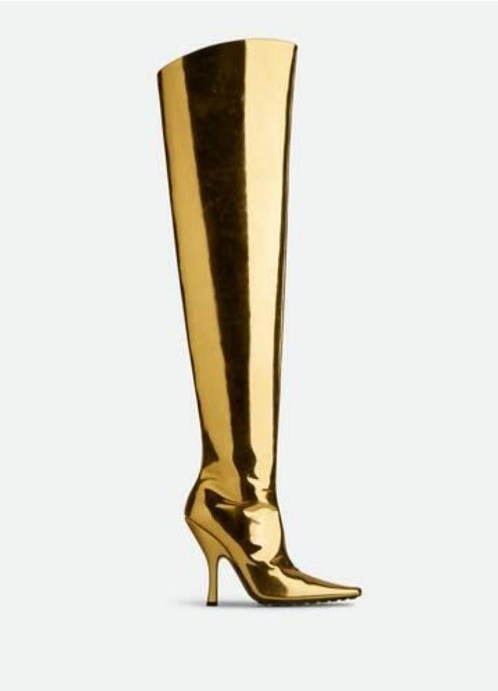Bottega Veneta o1n1vont1124 Bunnie Boots in Gold Size US 10 / IT 40 - 1 Preview