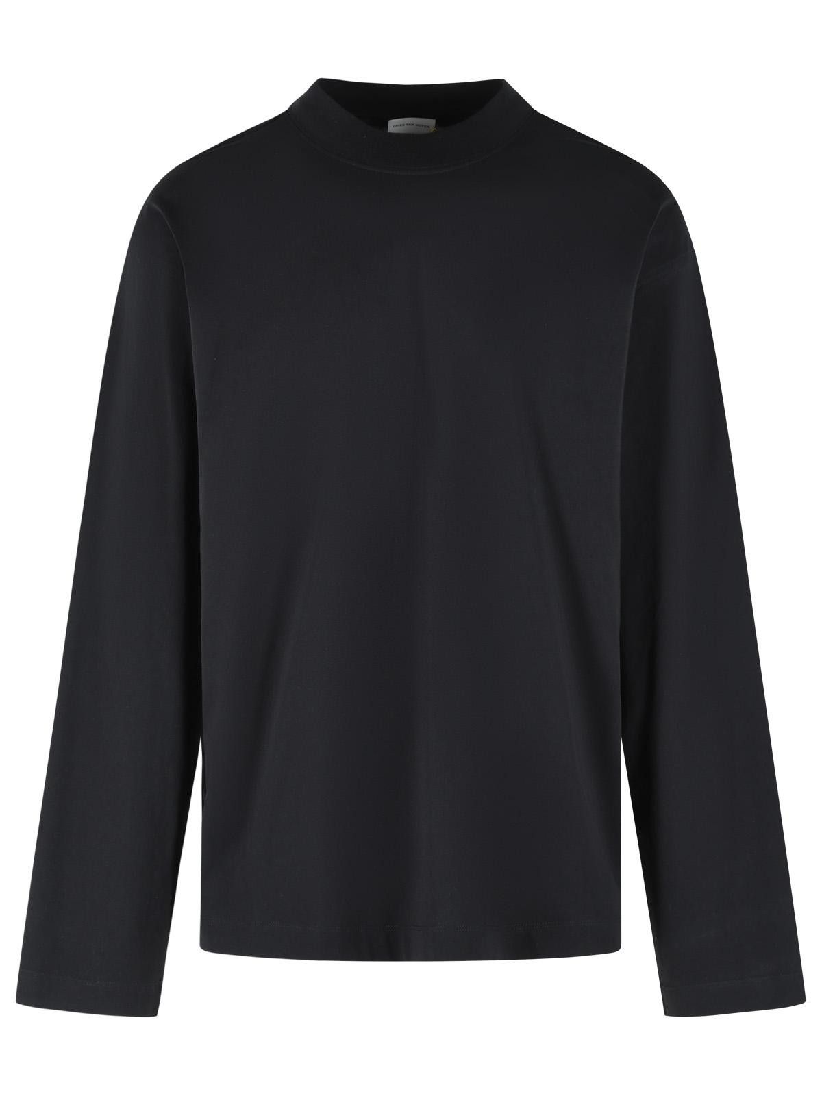Dries Van Noten DRIES VAN NOTEN 'Heger' Black Cotton T-Shirt Size US L / EU 52-54 / 3 - 1 Thumbnail