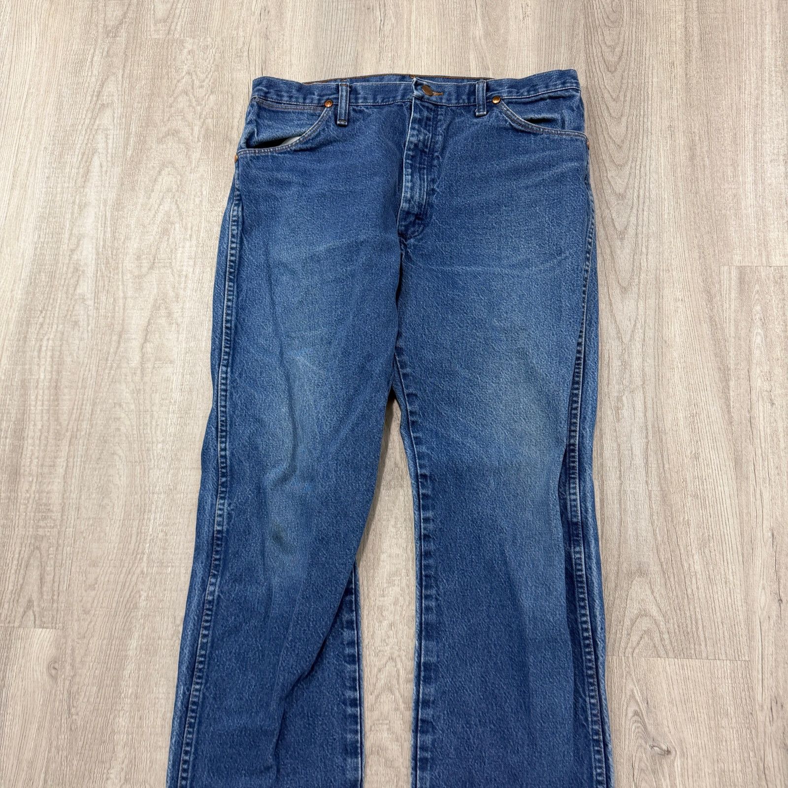 Wrangler Vintage Wrangler Jeans Men's 35x32 Blue 13MWZ Cowboy Cut Size US 35 - 2 Thumbnail
