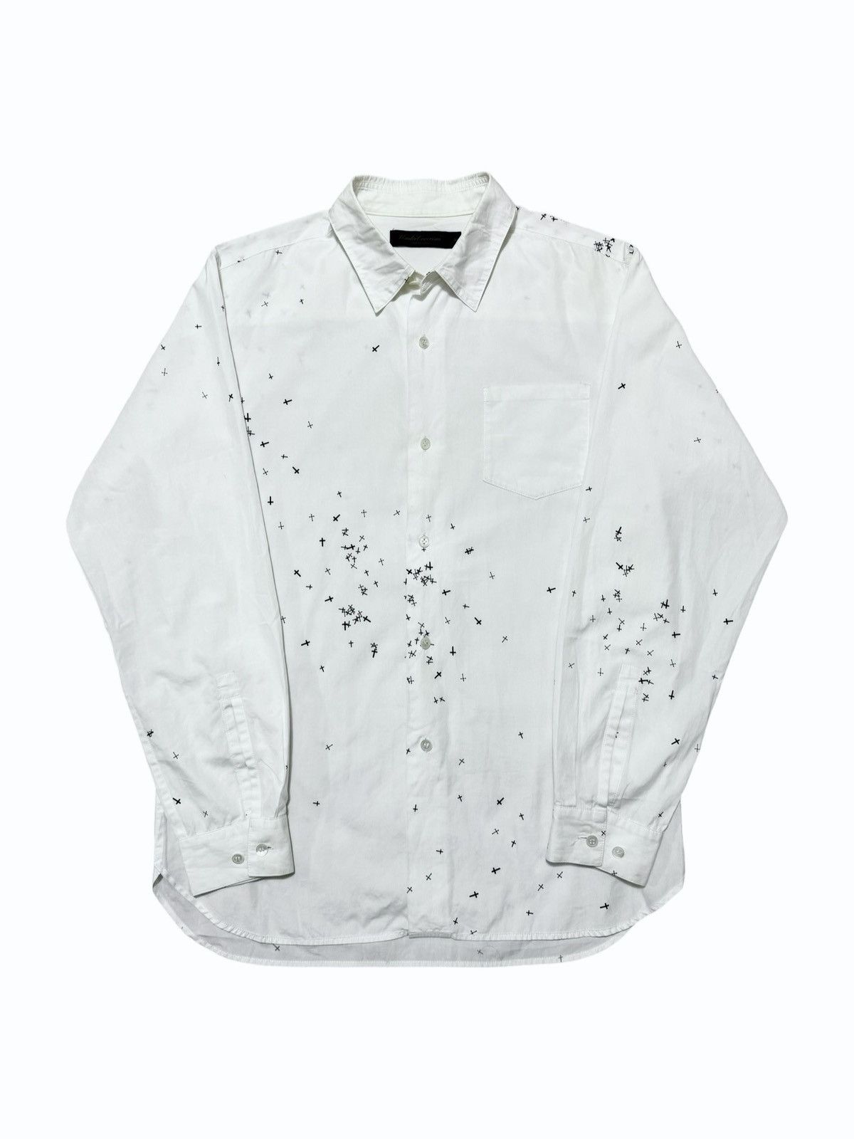 Pre-owned Undercover Aw02 “witch's Cell Division” Cross Motif Shirt