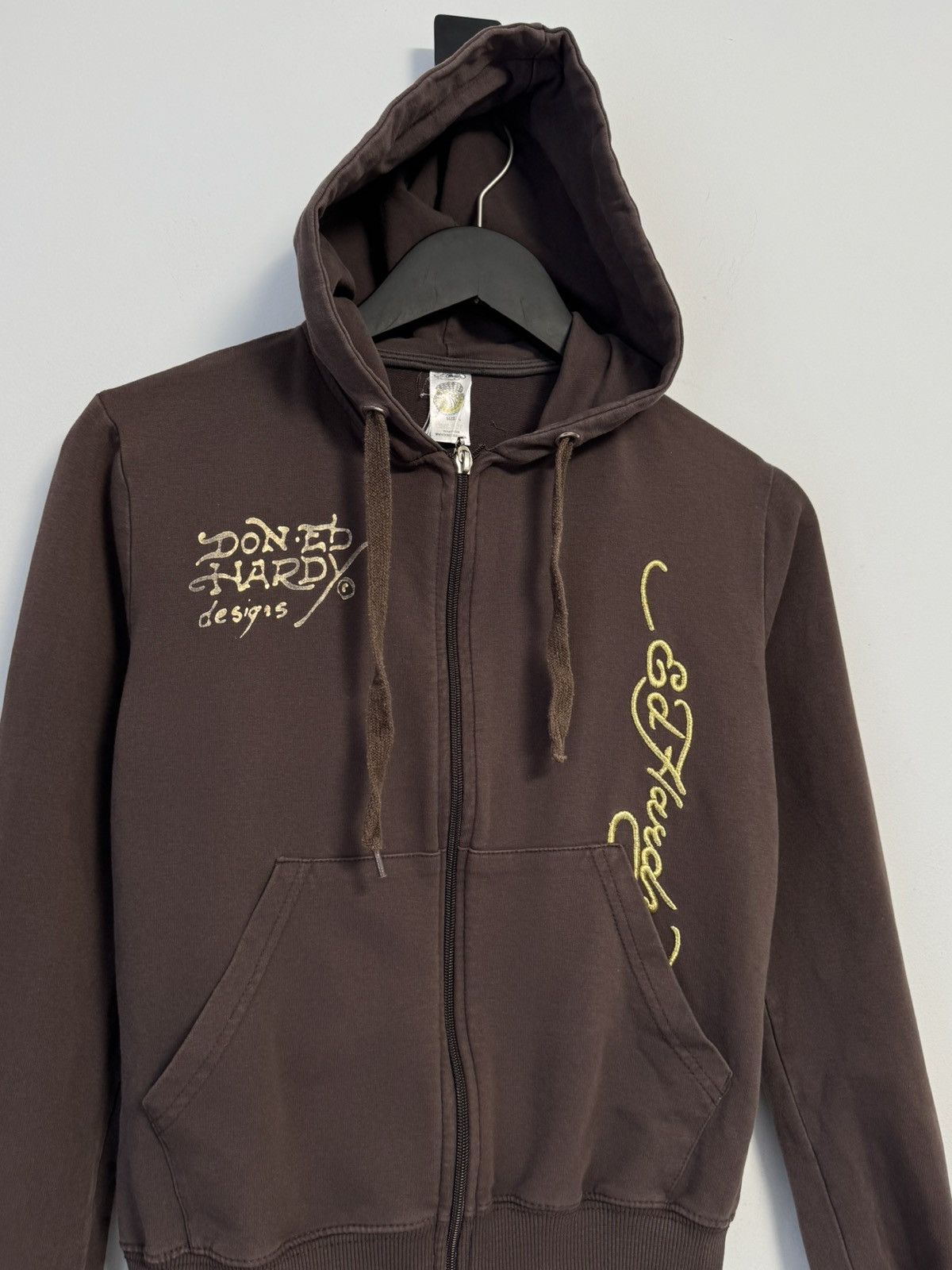 Ed Hardy Ed Hardy Vintage Y2K Style Ful Zip Hoodie Brown Size L / US 10 / IT 46 - 2 Thumbnail
