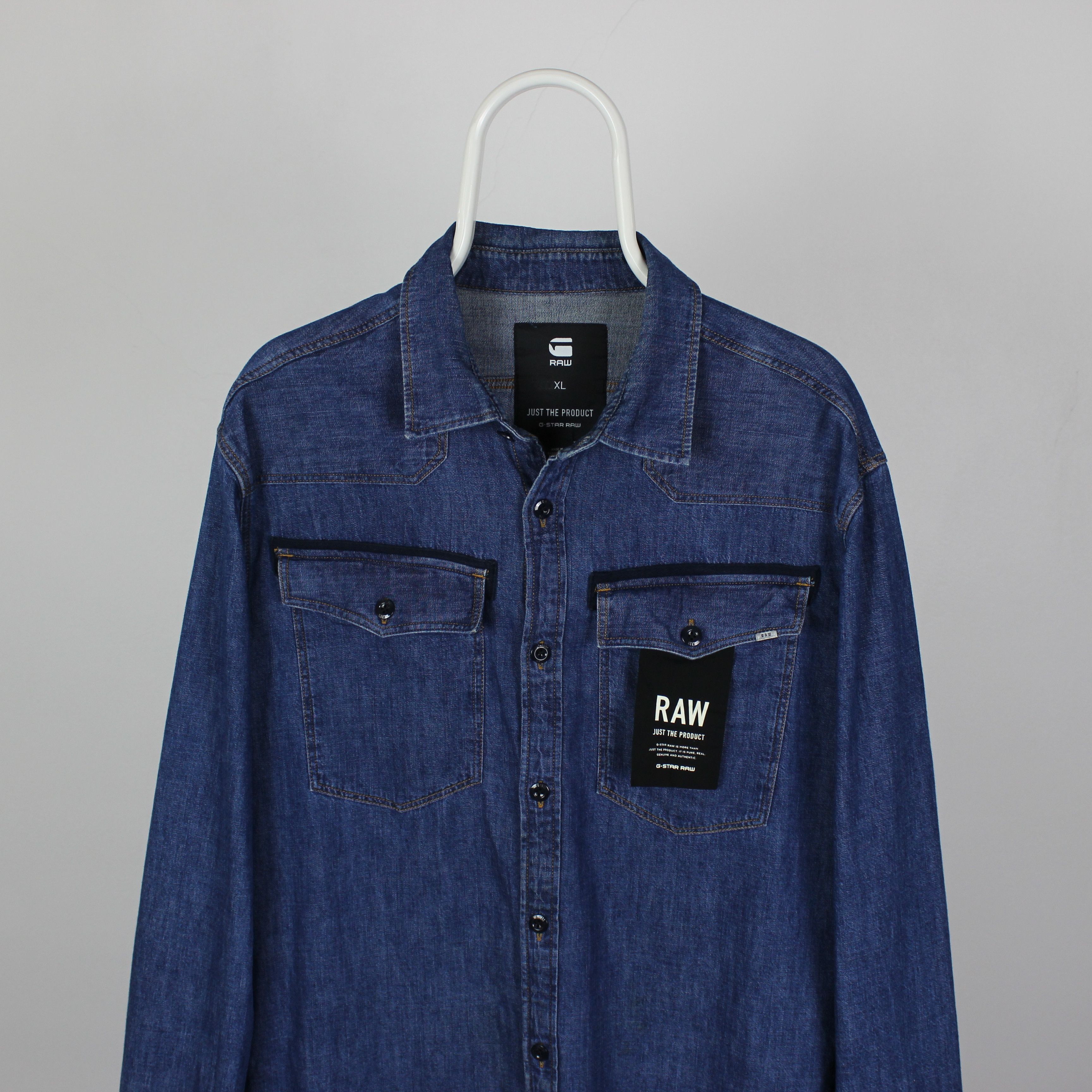 G-Star G-Star Raw Overhemd Aged Denim - XL heavy shirt Size US XL / EU 56 / 4 - 2 Thumbnail