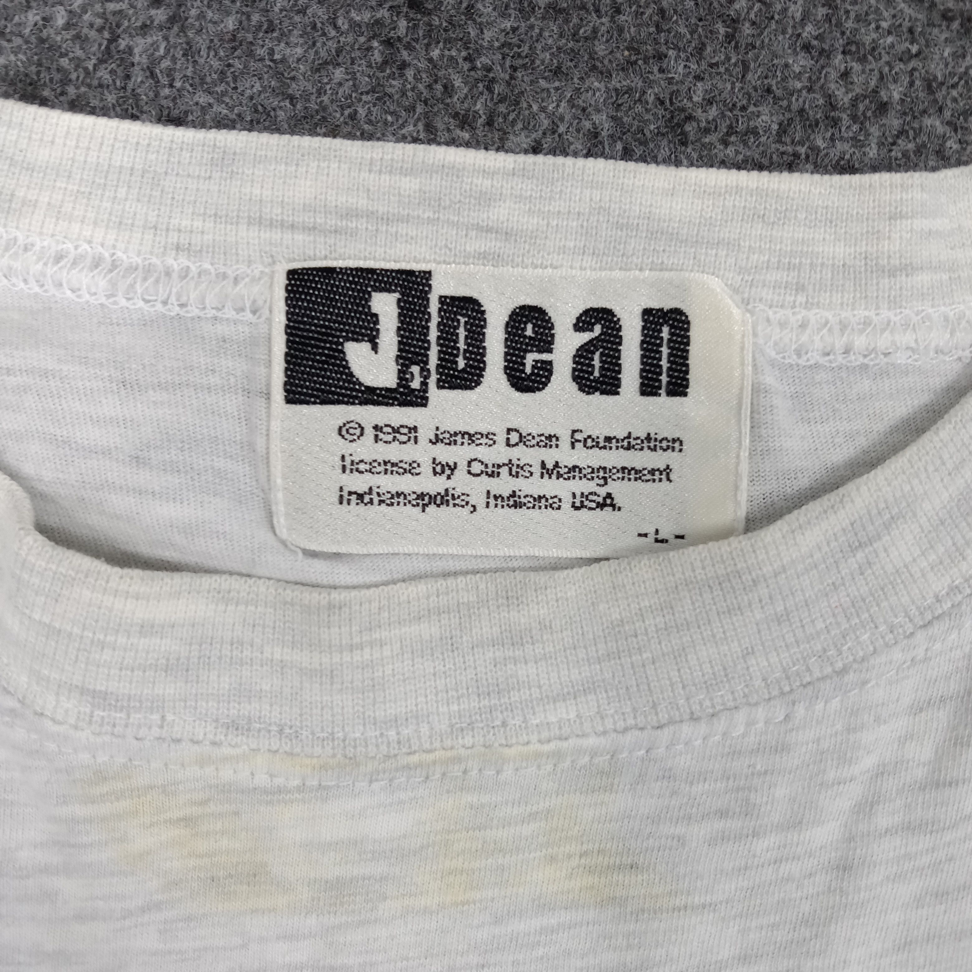 Vintage James Dean American Actor Photo Art 1991 Tshirt Size US M / EU 48-50 / 2 - 4 Thumbnail