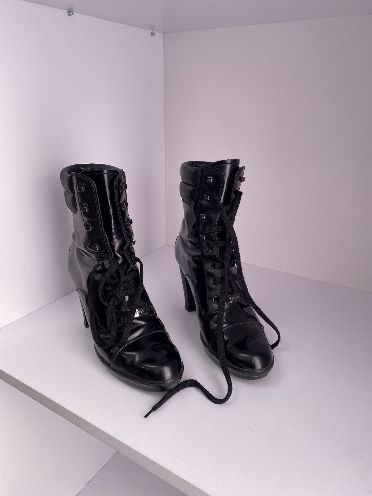 Tod's × Vintage Vintage Tod's Patent Leather Women’s Boots Size US 8.5 / IT 38.5 - 5 Thumbnail