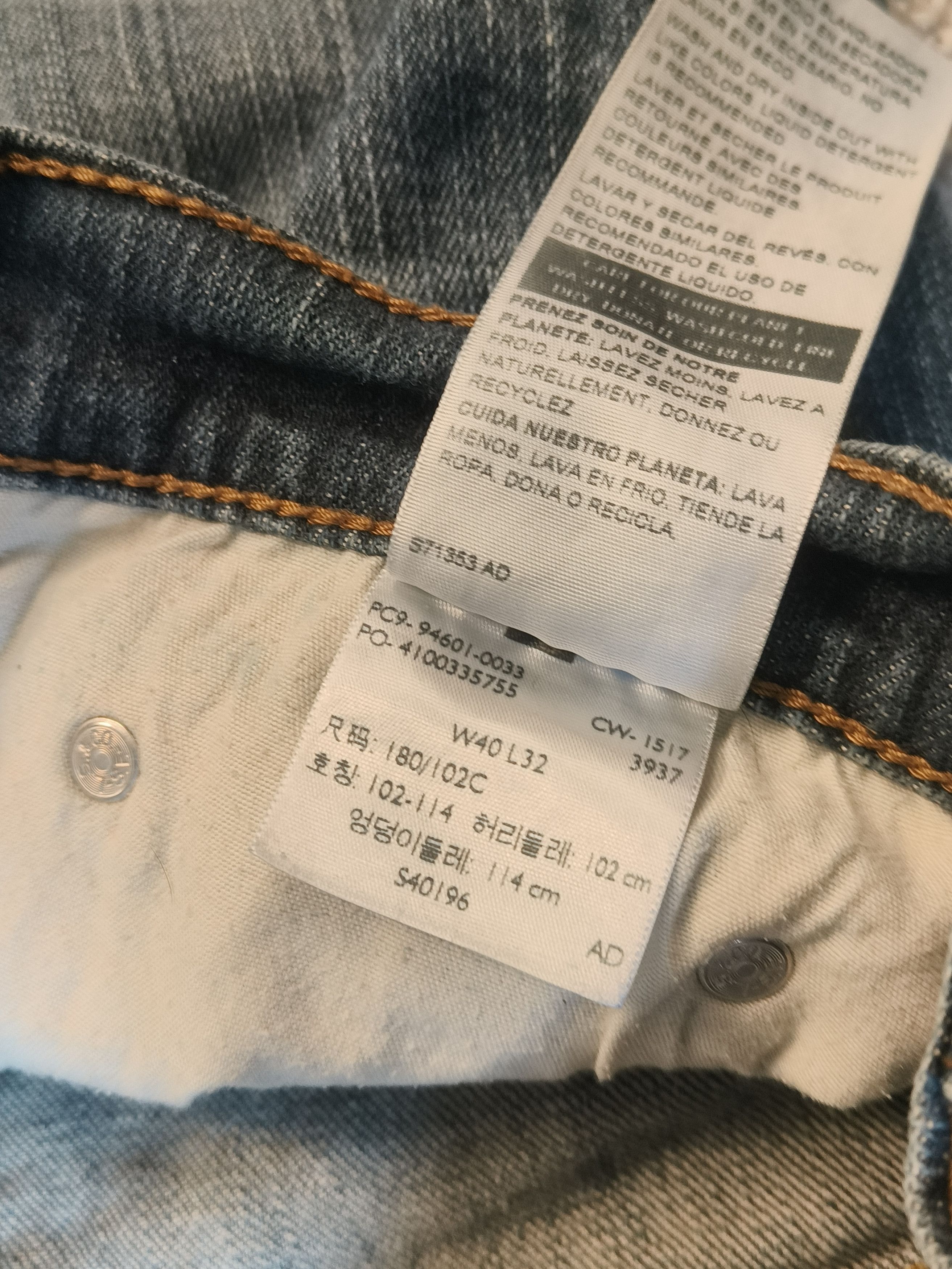 Levi's Levi's Signature Straight Fit Droit Faded Washed Jeans Size US 38 / EU 54 - 6 Thumbnail