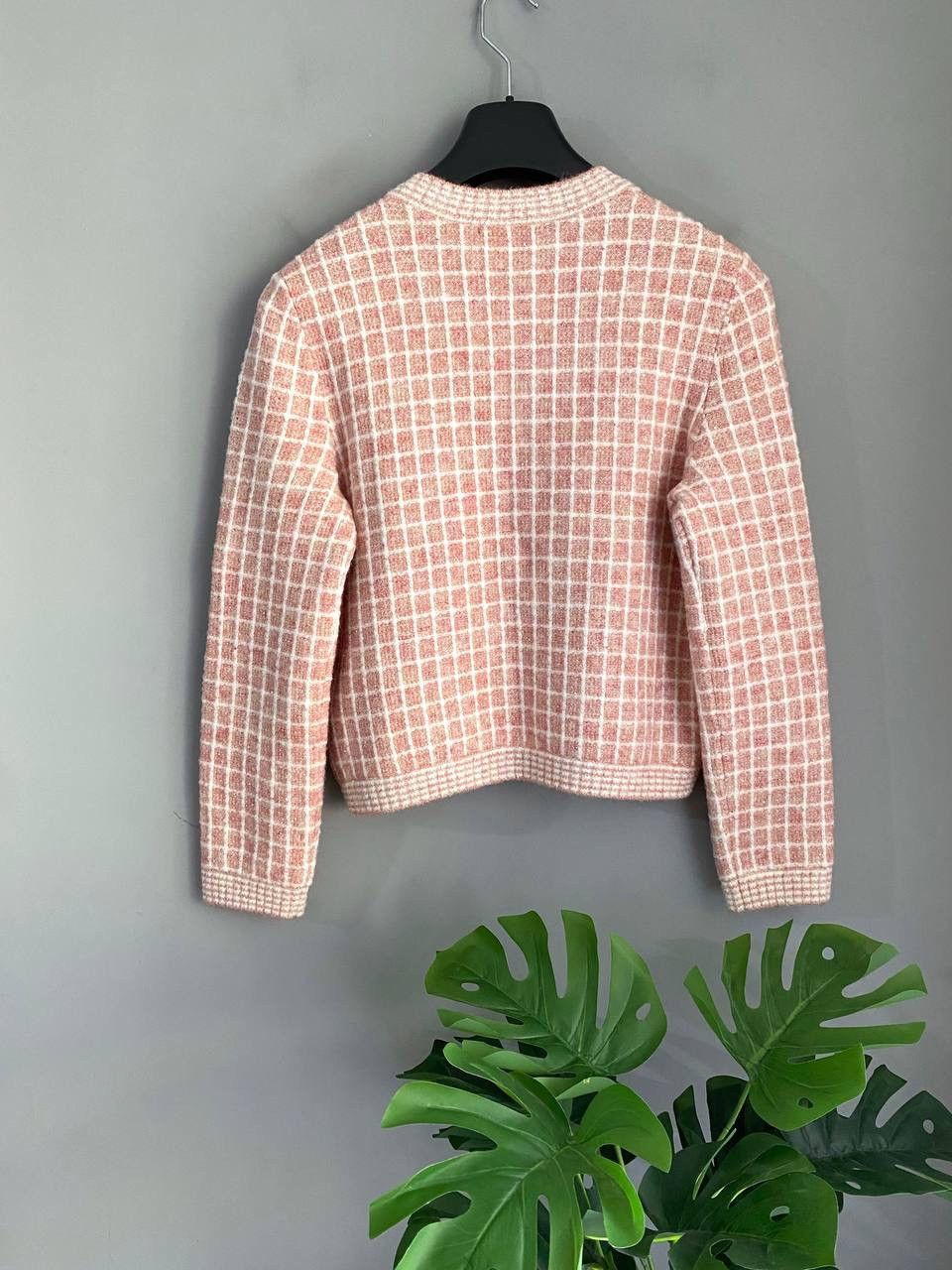 Maje Maje Women's Tweed-Style Pink Wool / Mohair Knit Cardigan, S Size S / US 4 / IT 40 - 14 Thumbnail