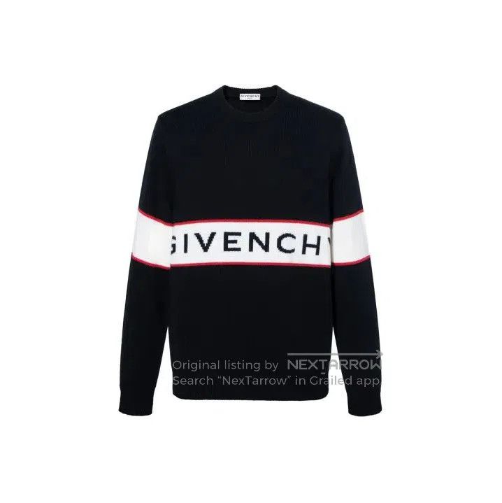 Givenchy Givenchy Men's Logo Intarsia Knit Sweater. Size US L / EU 52-54 / 3 - 1 Thumbnail