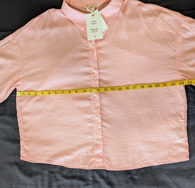 H&M Loose fit linen and viscose blend blouse Size M / US 6-8 / IT 42-44 - 5 Thumbnail
