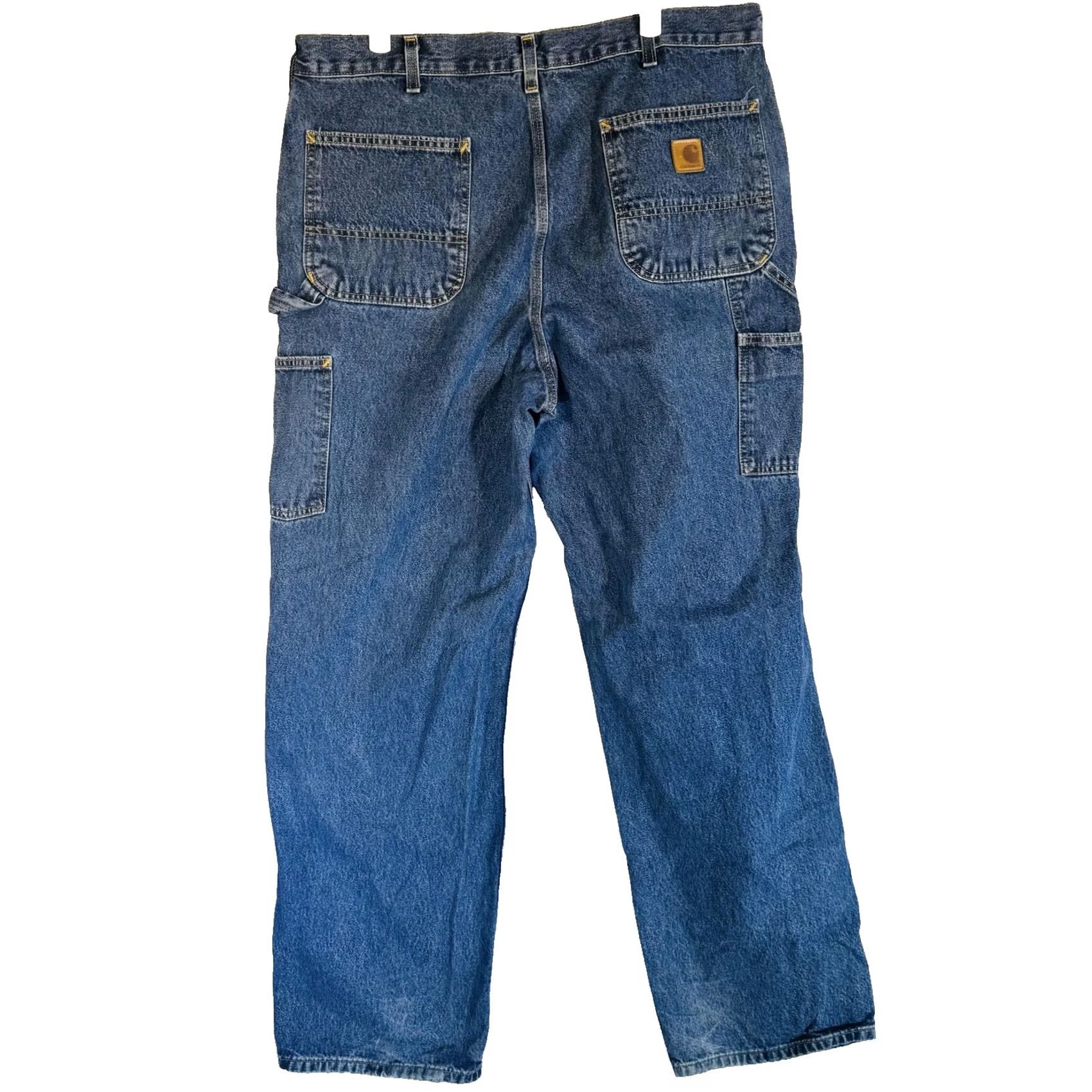 Carhartt Carhartt Jeans Mens 38x32 Blue Medium Wash Relaxed Straight 813-DPS Zip Fly Five-Pocket Denim Cotton Relaxed Regular Mens Size US 38 / EU 54 - 6 Thumbnail