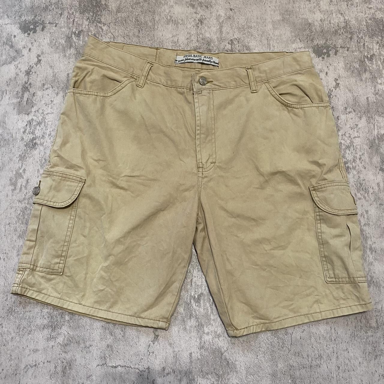 Diesel Tan and cream cargo shorts with a relaxed fit Size US L / EU 52-54 / 3 - 2 Thumbnail