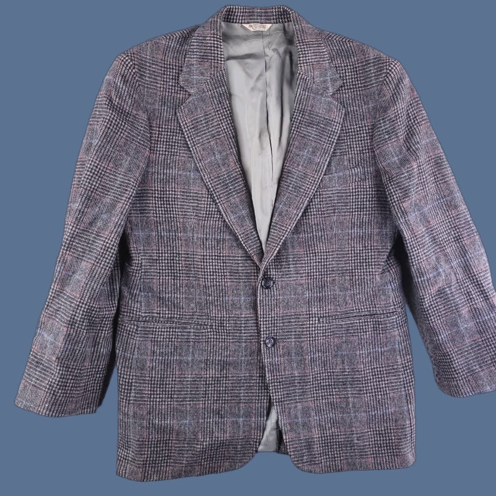 Vintage Miller & Rhoads Blazer Mens 40 Brown Wool Tweed Coat Jacket Size 42R - 1 Thumbnail
