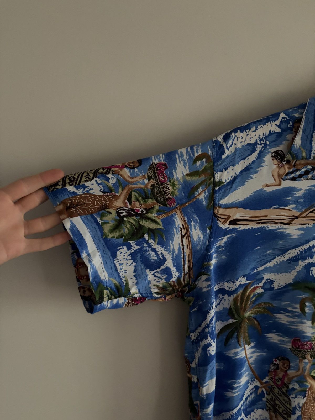 Vintage Vintage Blue Hawaiian Rayon Aloha Shirt Size US M / EU 48-50 / 2 - 3 Thumbnail