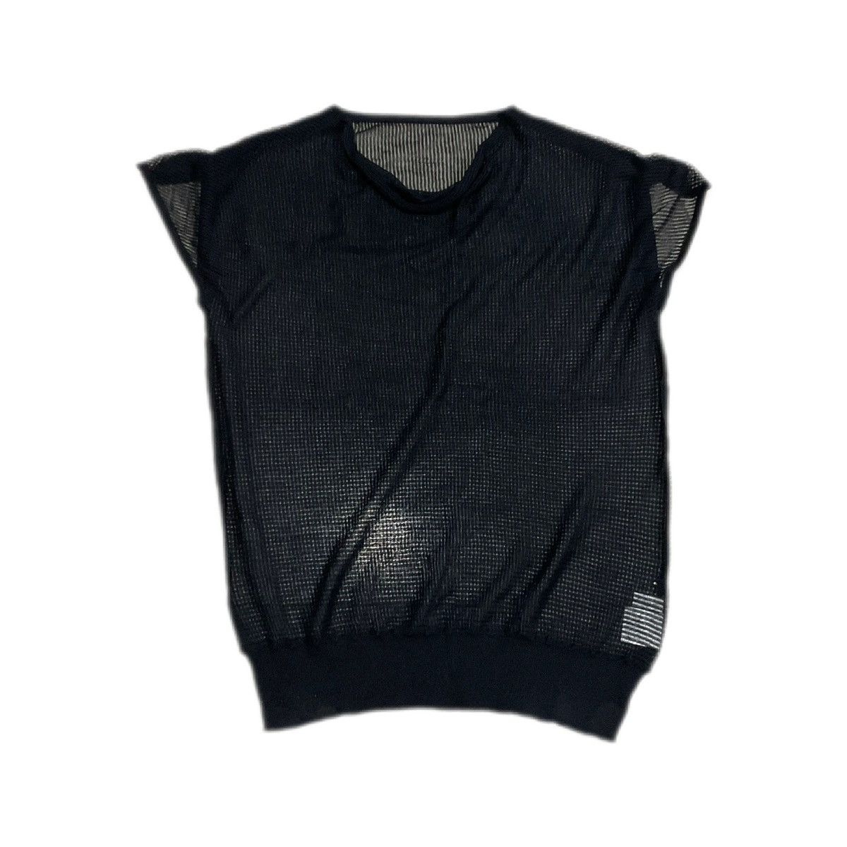 Hysteric Glamour × Japanese Brand × Seditionaries 🔥Sick Y2K Japanese Knit Sheer Ruffle Neck Top Tee Size US L / EU 52-54 / 3 - 5 Thumbnail