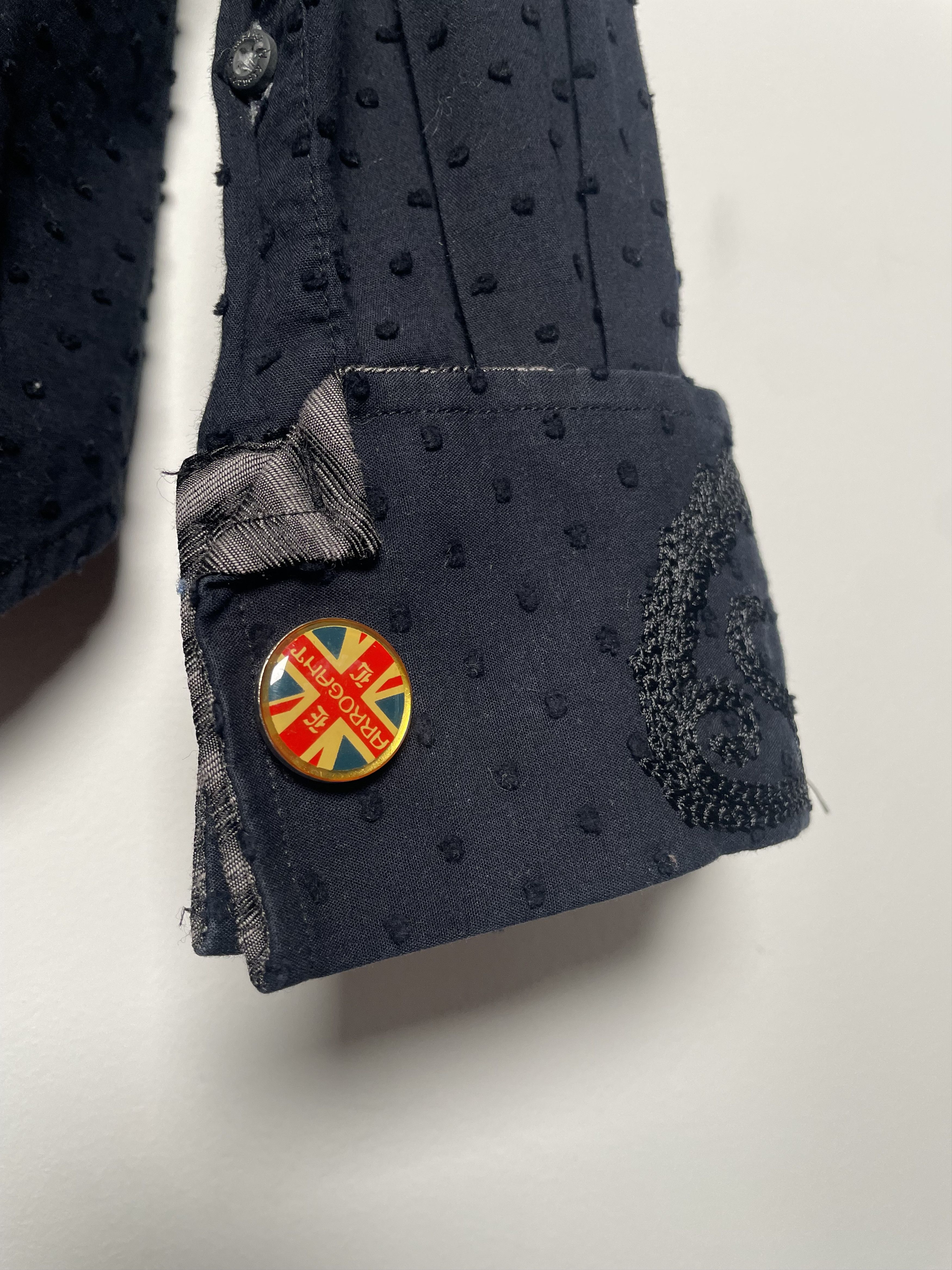 English Laundry 🇬🇧 English Laundry Black Clip Dot Embroidered Shirt XL Size US XL / EU 56 / 4 - 6 Thumbnail