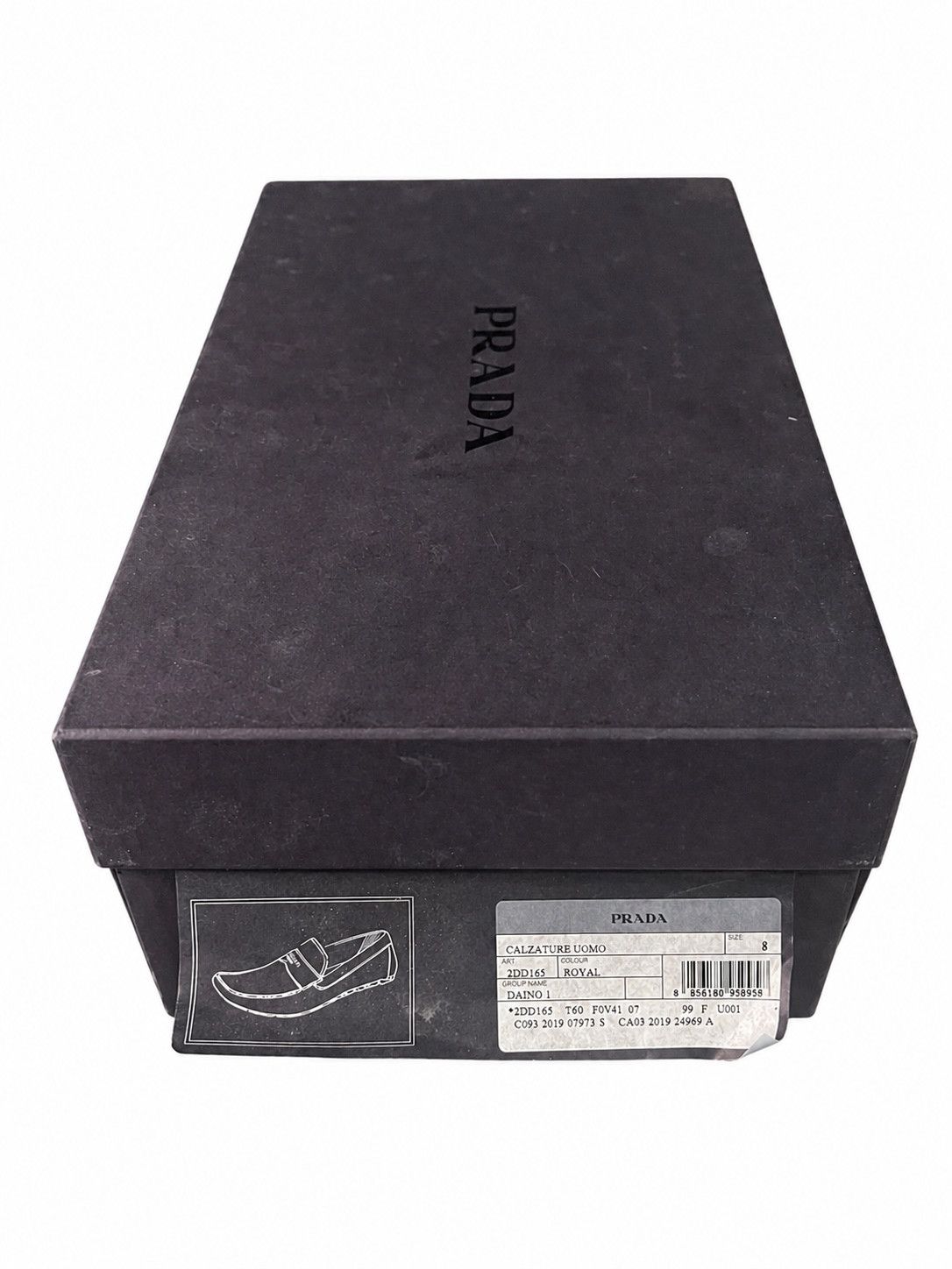 Prada Prada Blue Pebbled Leather Driver Loafers Slip-On SZ 10 Size US 10 / EU 43 - 6 Thumbnail