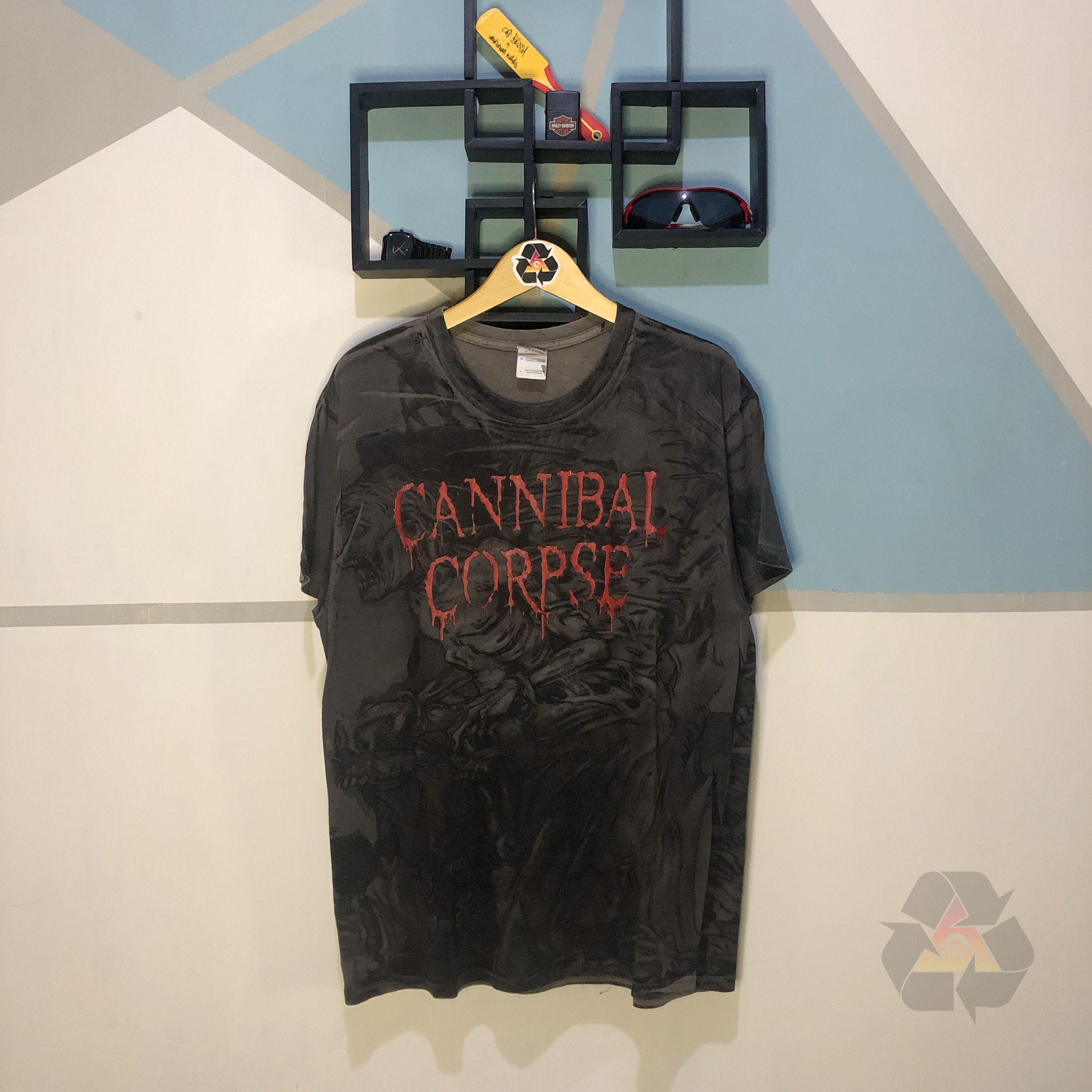 Band Tees RARE Vintage Cannibal Corpse Full Print Y2K Size US L / EU 52-54 / 3 - 2 Thumbnail