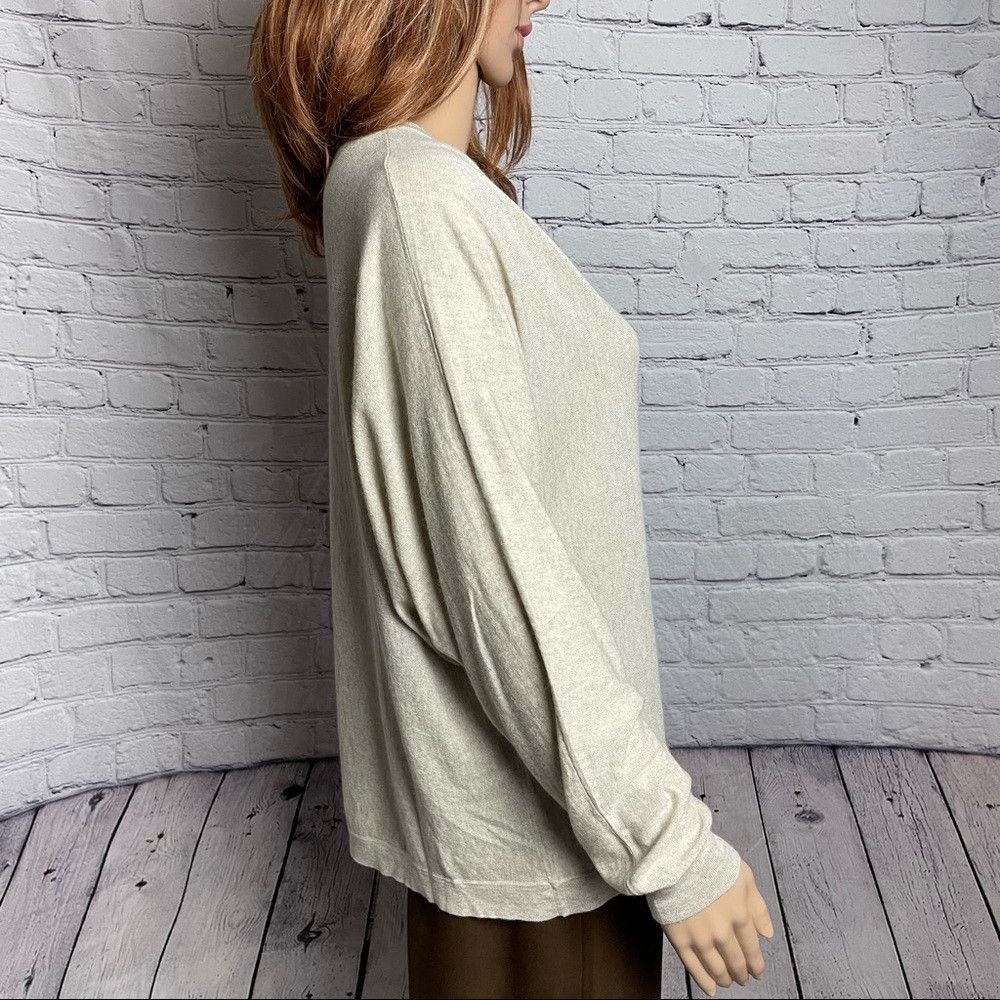 Other NWT New $195 Kokun V-Neck Dolman Bamboo Cashmere Beige Pebb Size XL / US 12-14 / IT 48-50 - 9 Thumbnail