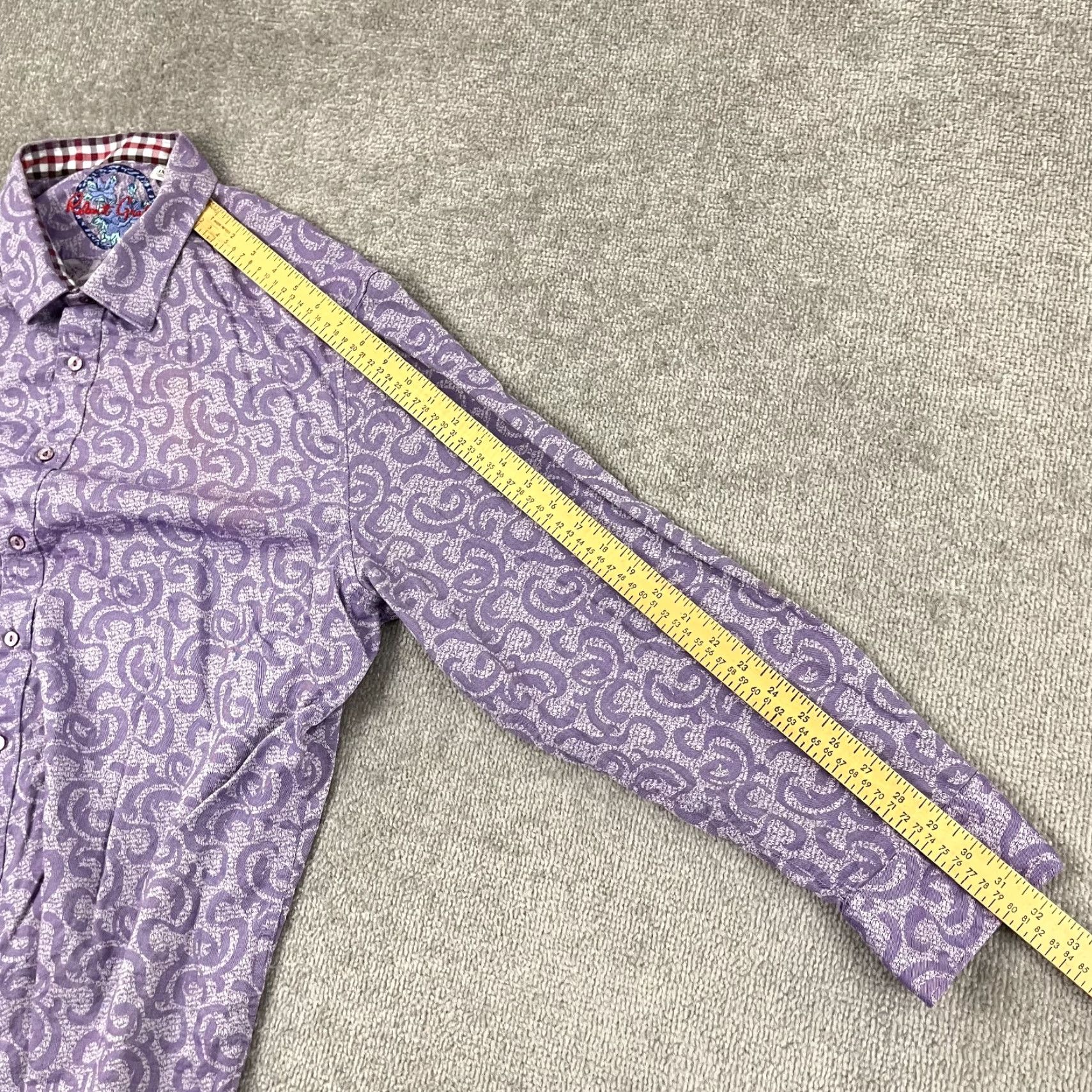 Robert Graham VINTAGE Robert Graham Men's Button-Up Shirt 3XL Purple Geometric Classic Casual Preppy Office Size US XXL / EU 58 / 5 - 5 Thumbnail