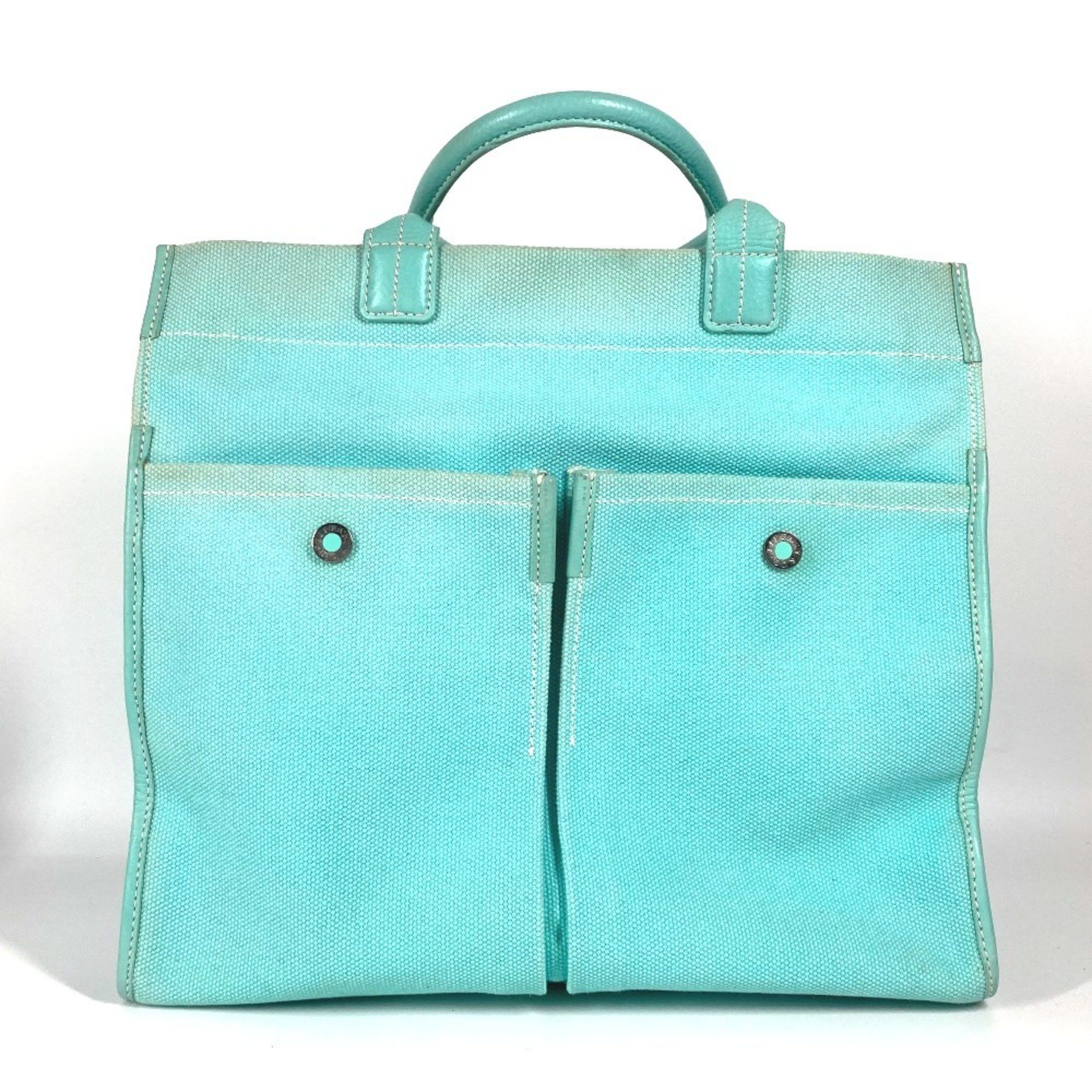 Tiffany Co Tiffany&co. Tiffany Handbag, Jitney, 2-Way Bag, Shoulder Crossbody Tote Canvas, Ladies, Blue, Women's