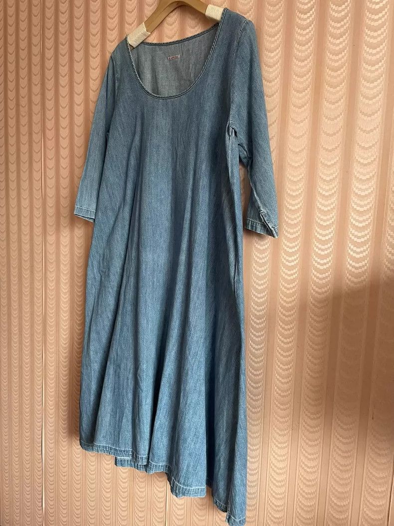 Kapital Vintage Kapital Denim Dress in Blue-2506 Size 22" - 2 Thumbnail