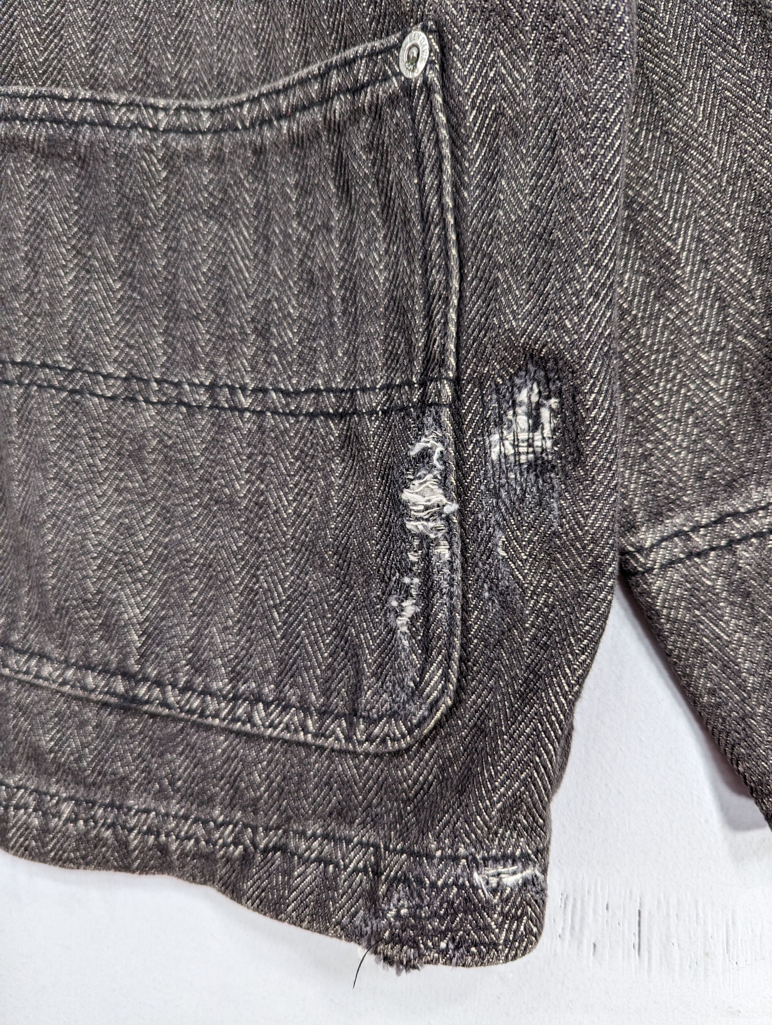 Ben Davis Vintage Ben Davis Distressed Herringbone Chore Jacket Size US L / EU 52-54 / 3 - 5 Thumbnail